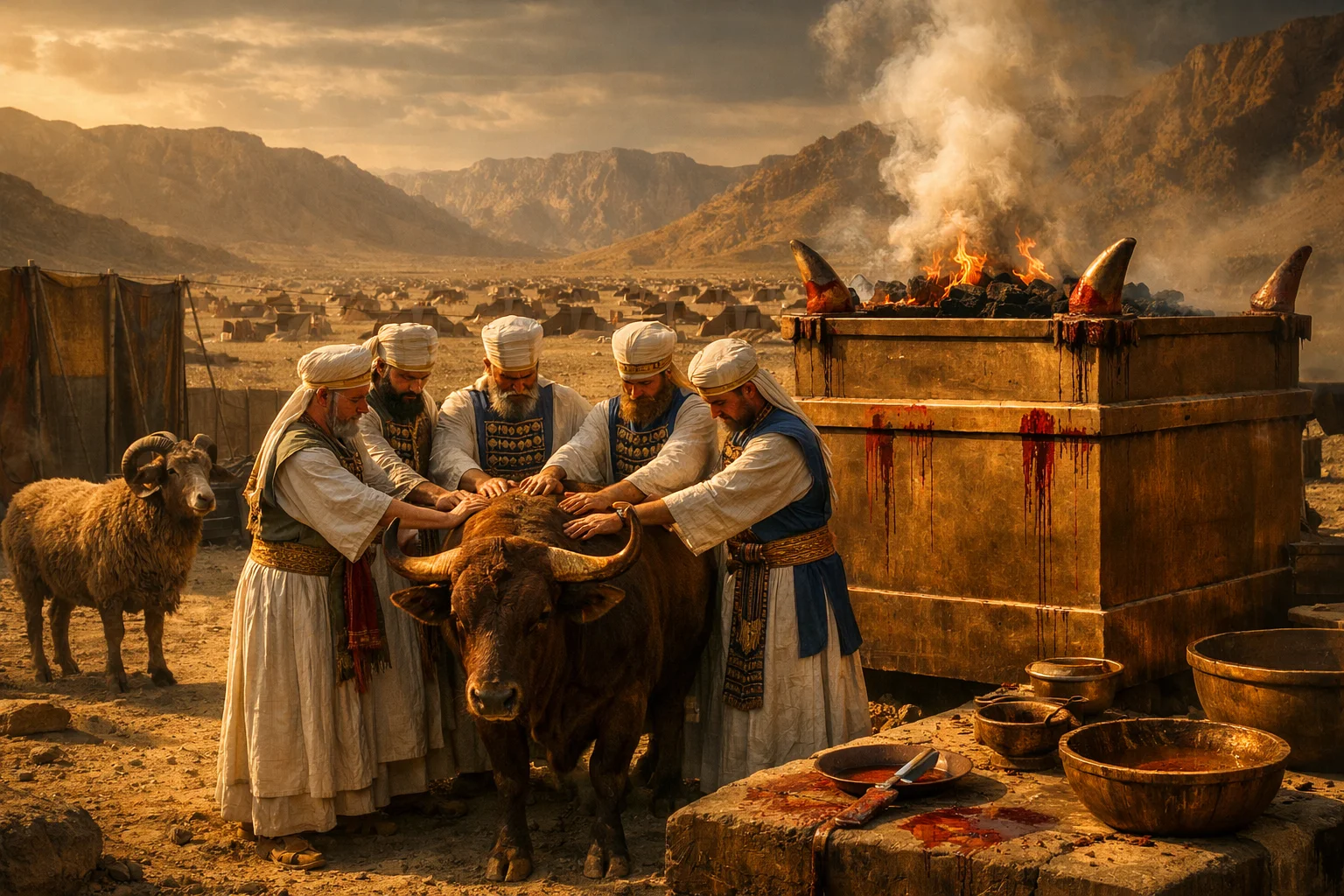 Hands on the Sacrificial Animals