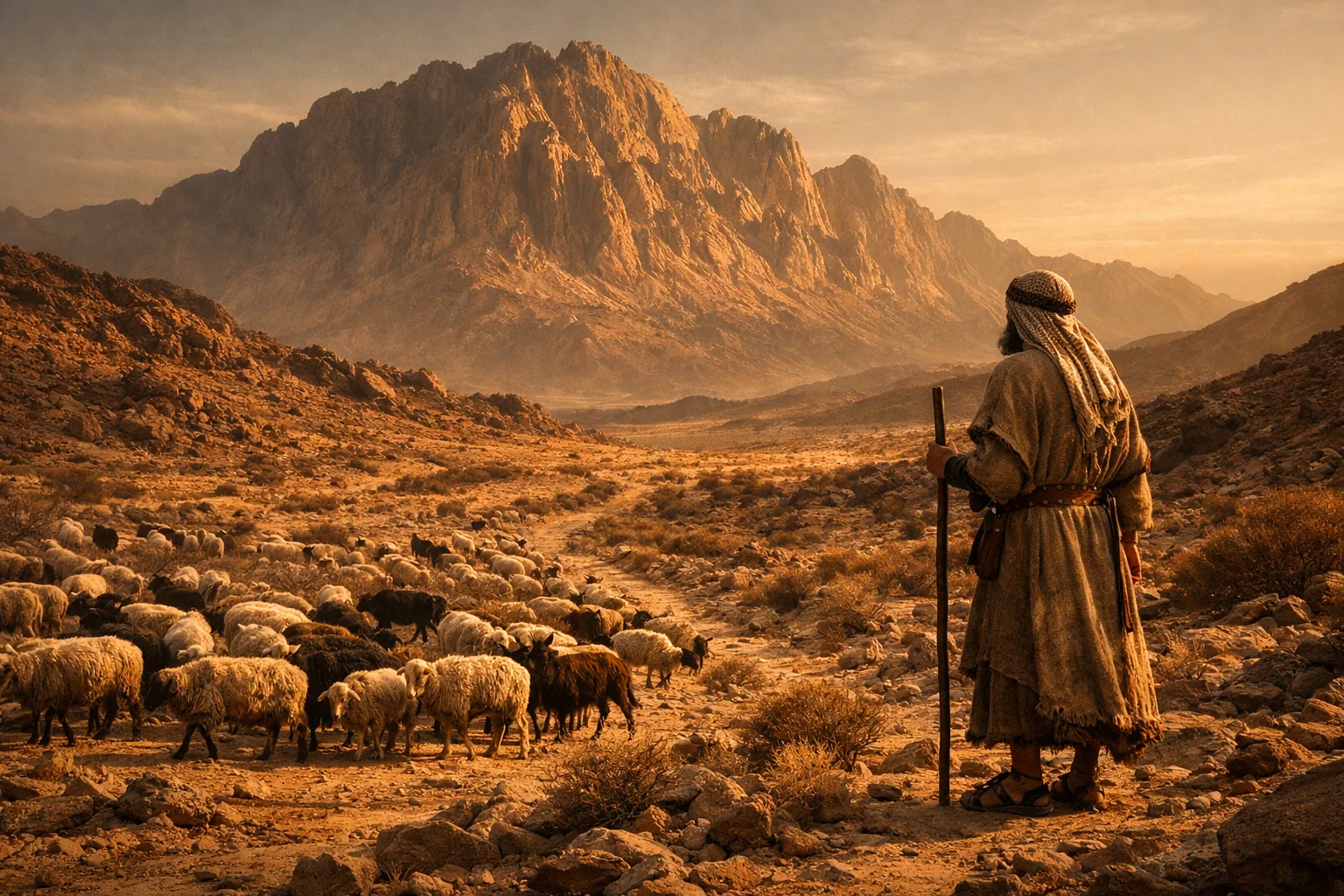 Moses at Horeb with the Flock