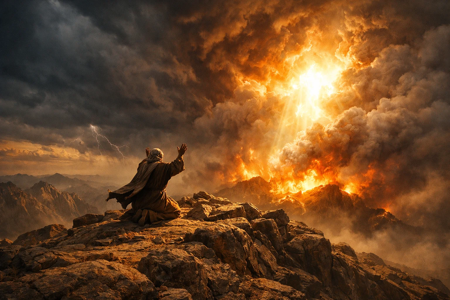 Moses Intercedes on the Mountain