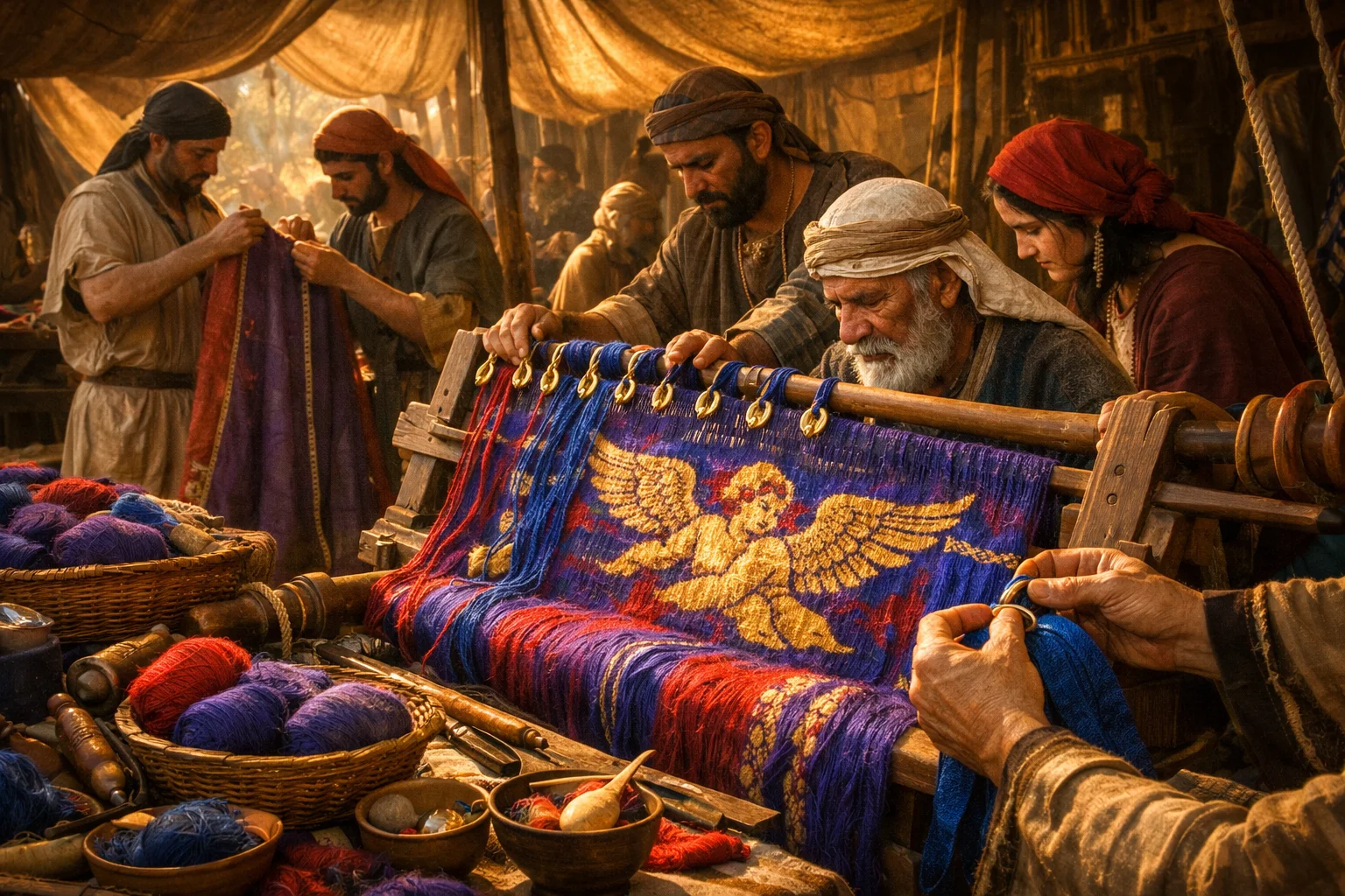 Weaving the Cherubim Curtains