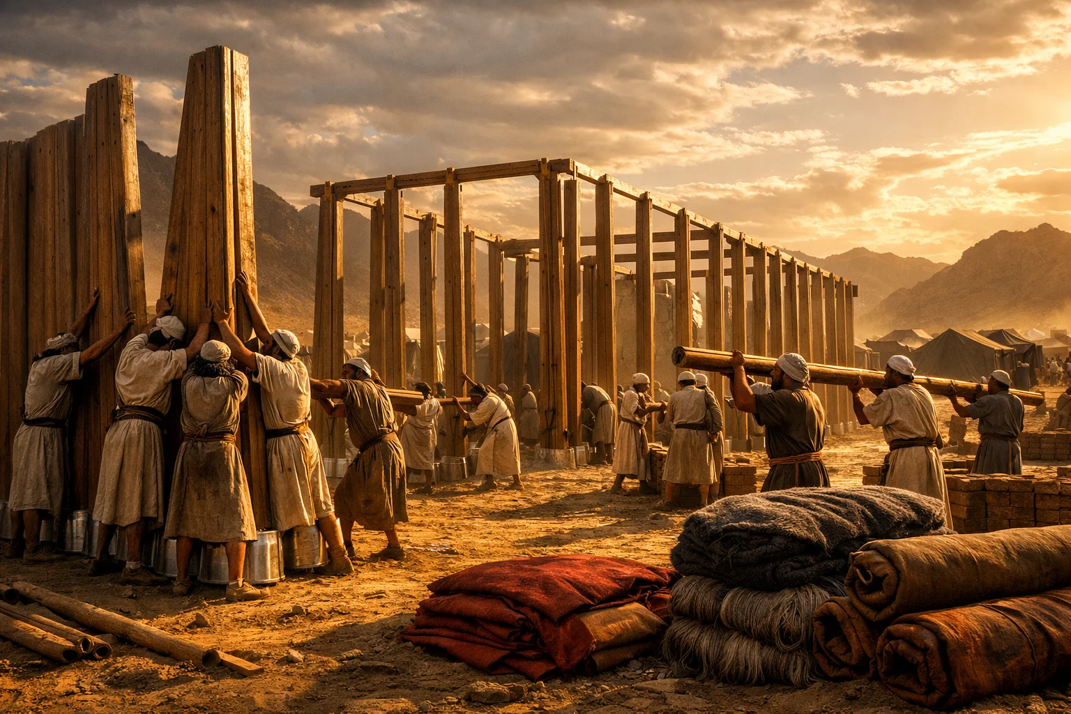 The Tabernacle Structure Rises