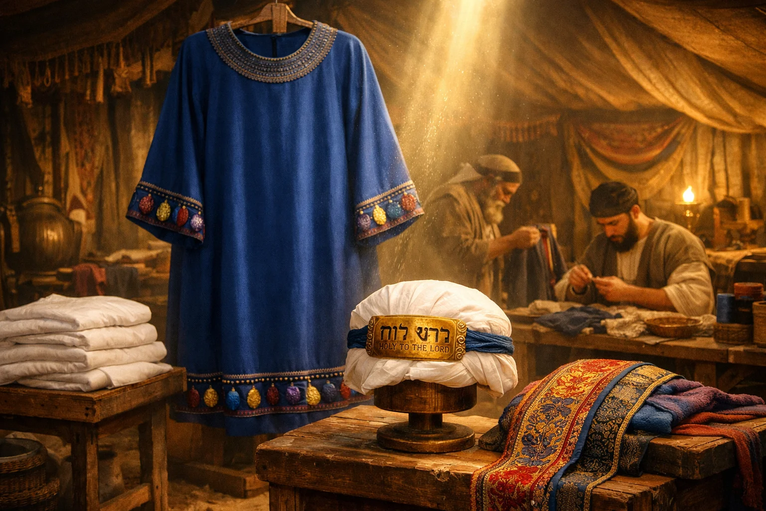 The Blue Robe, Bells, and Holy Crown