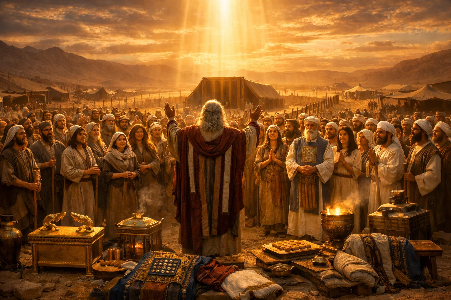 Moses Inspects and Blesses the Work