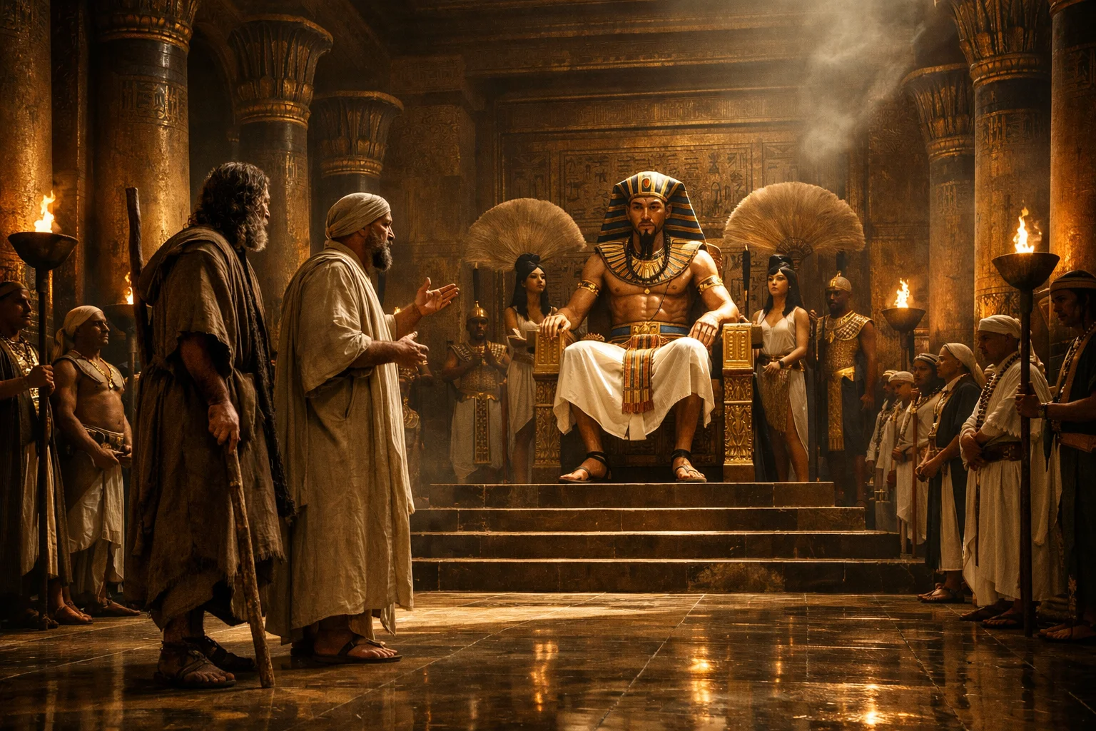 Moses and Aaron Before Pharaoh