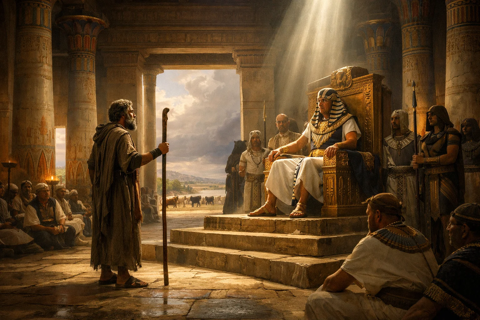 Moses Warns Pharaoh of the Livestock Plague