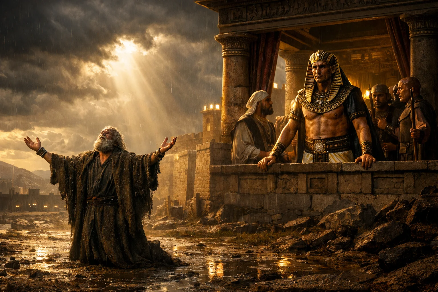 Pharaoh Confesses, Then Hardens His Heart Again