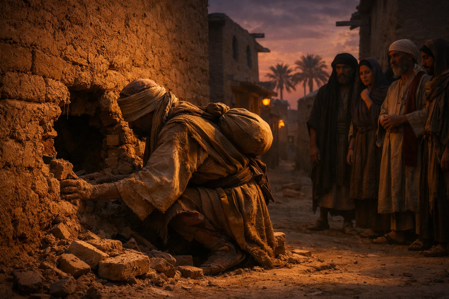 Digging Through the Wall at Dusk