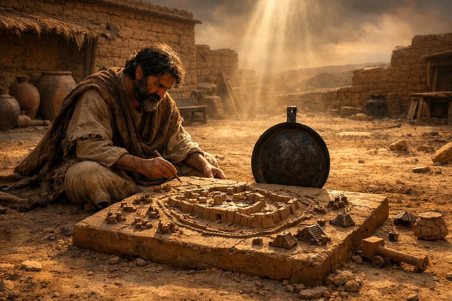 Jerusalem Drawn on Clay