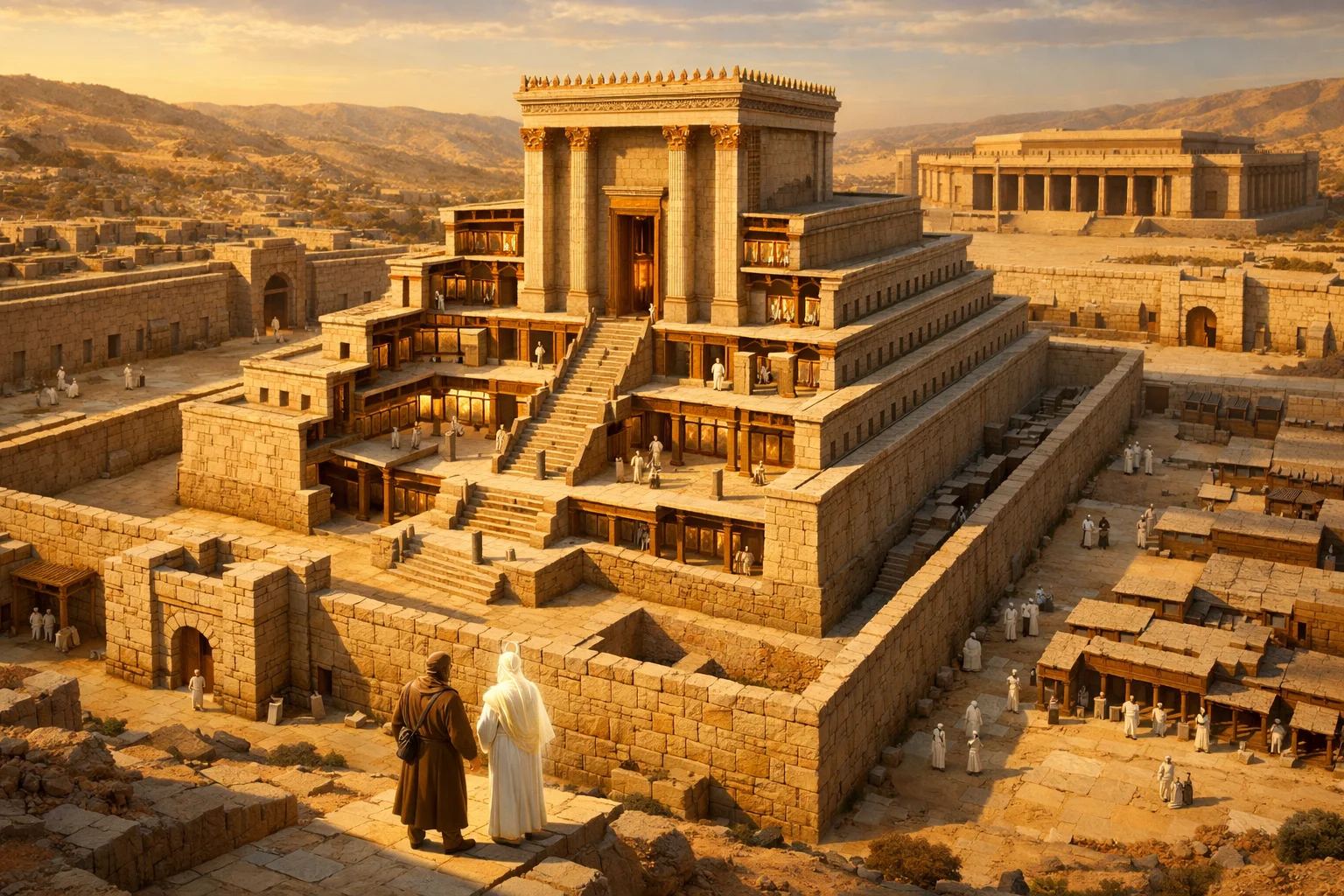 Ascending Chambers Around the Temple