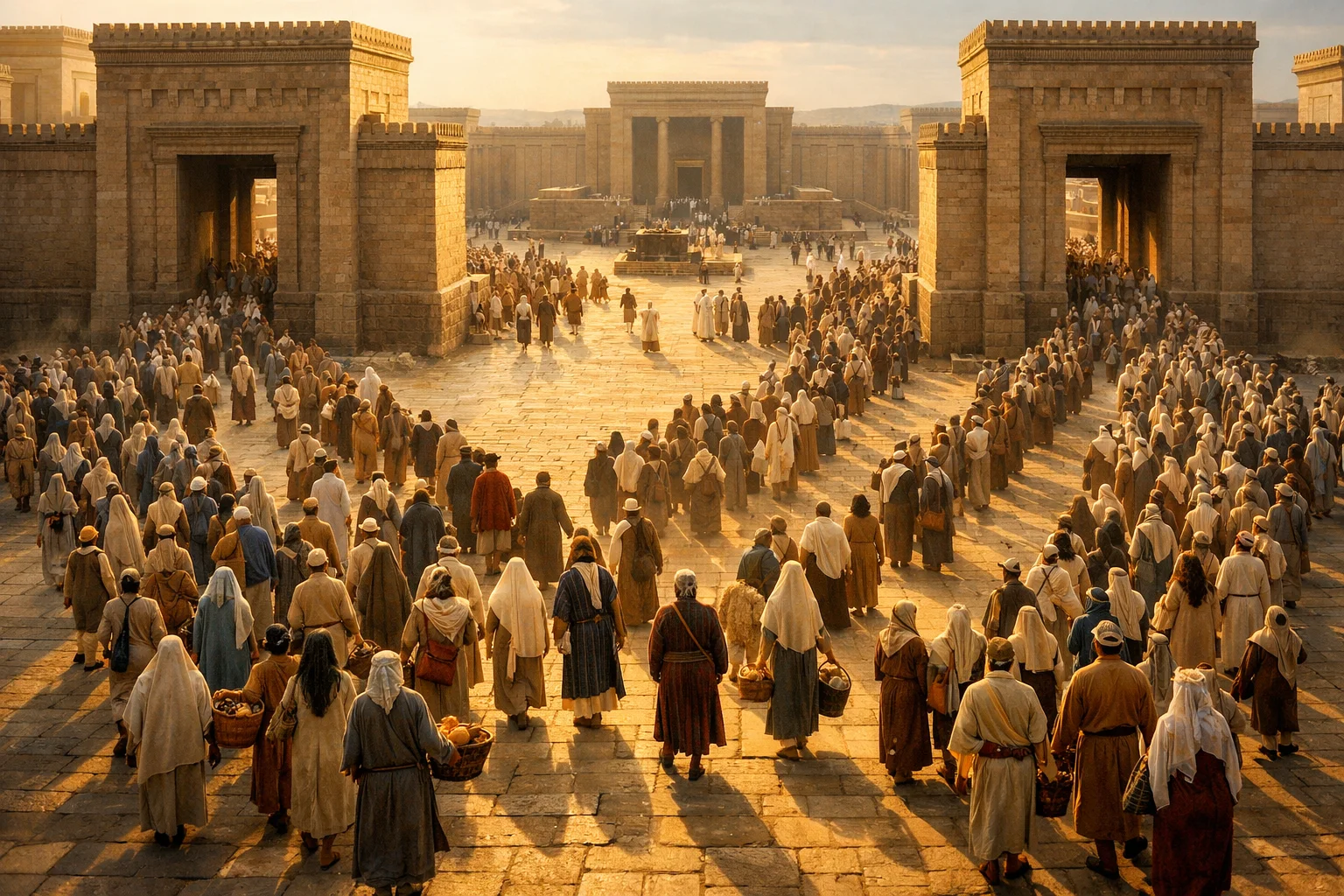 The People Passing Through Opposite Gates