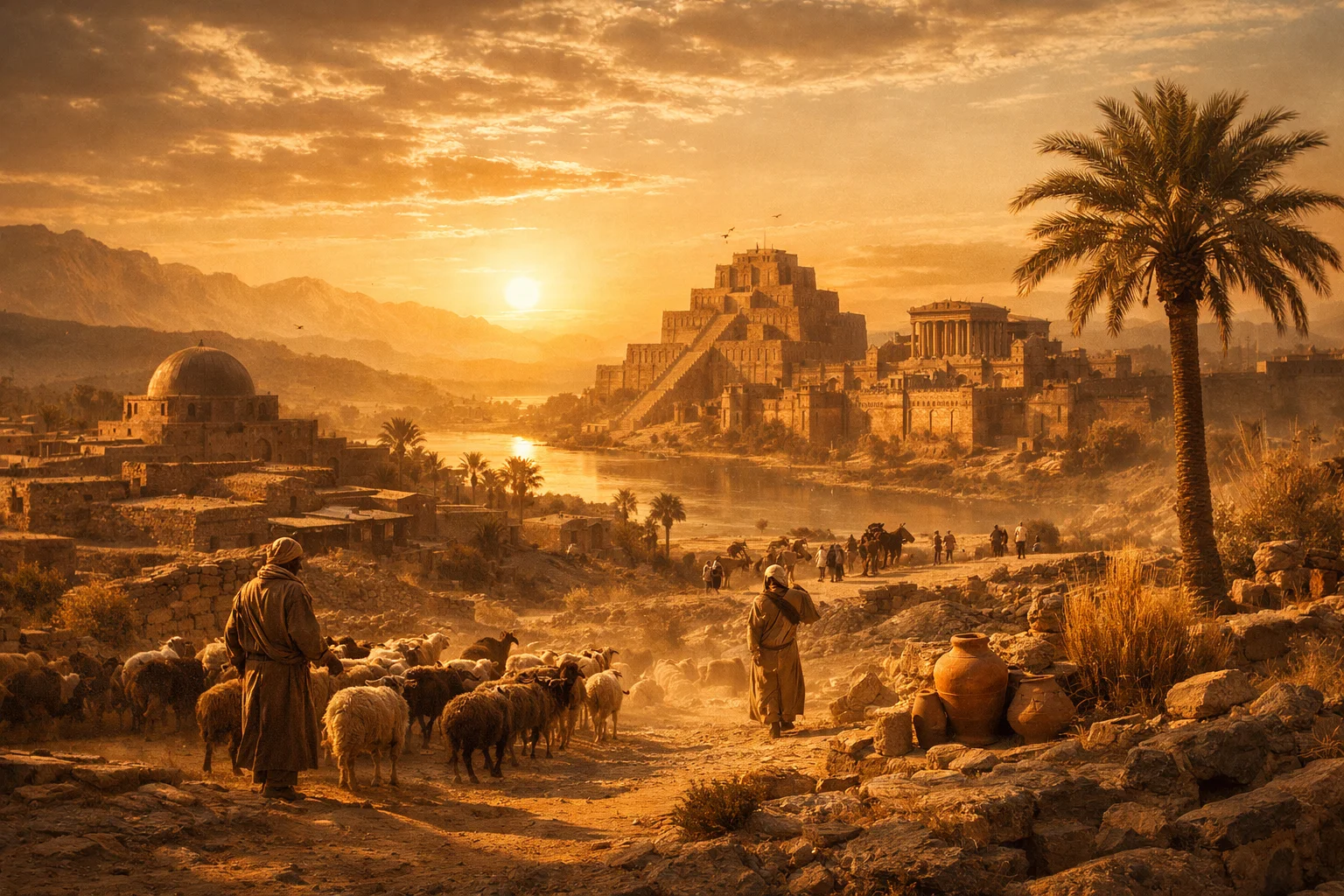 Ezra Weeping Before the House of God