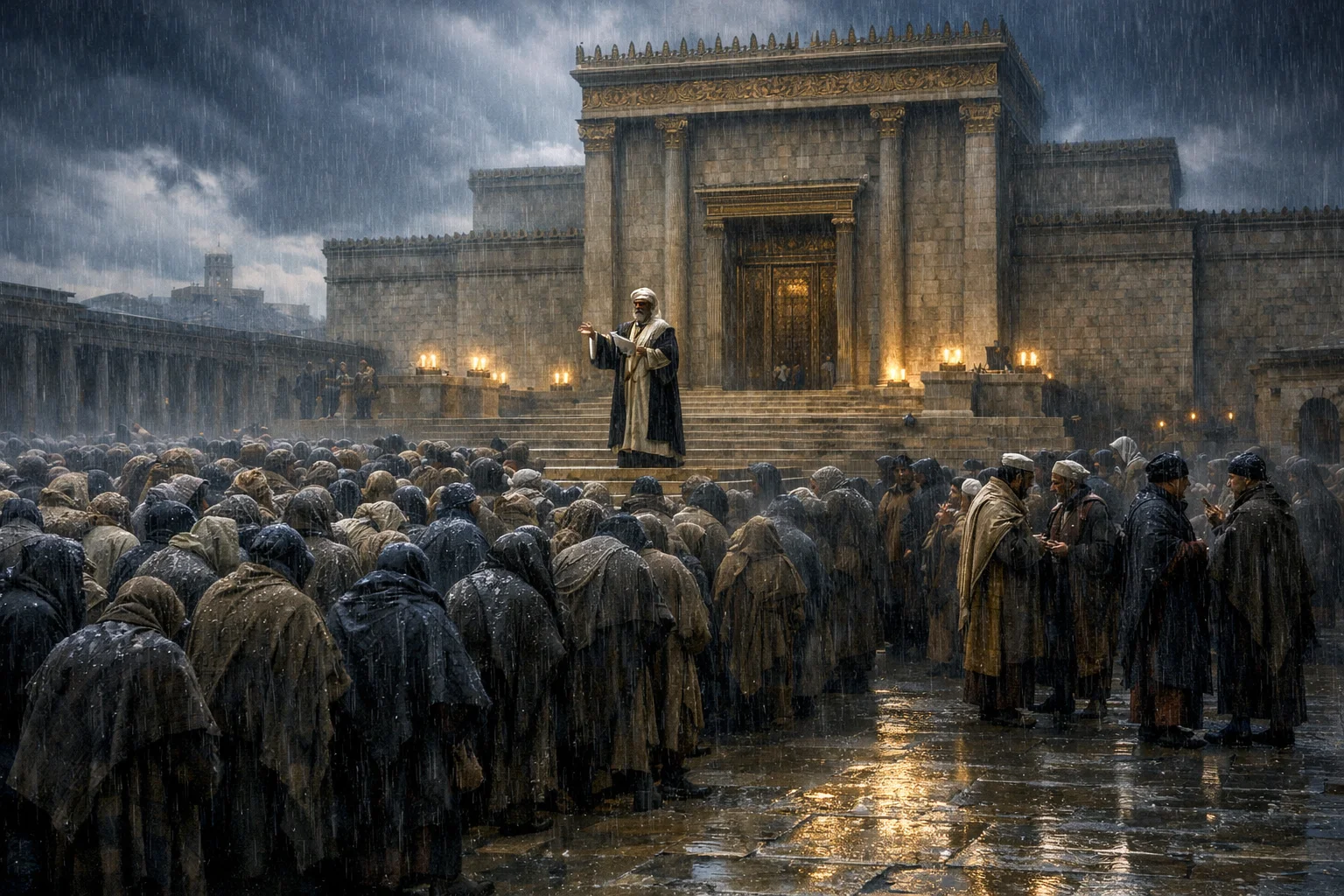 The Rain-Soaked Assembly in Jerusalem