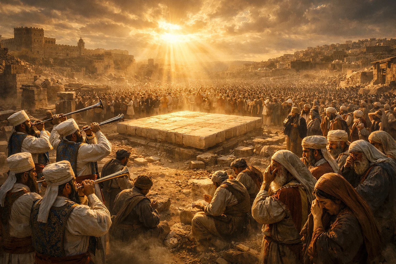 Shouts and Weeping at the Foundation