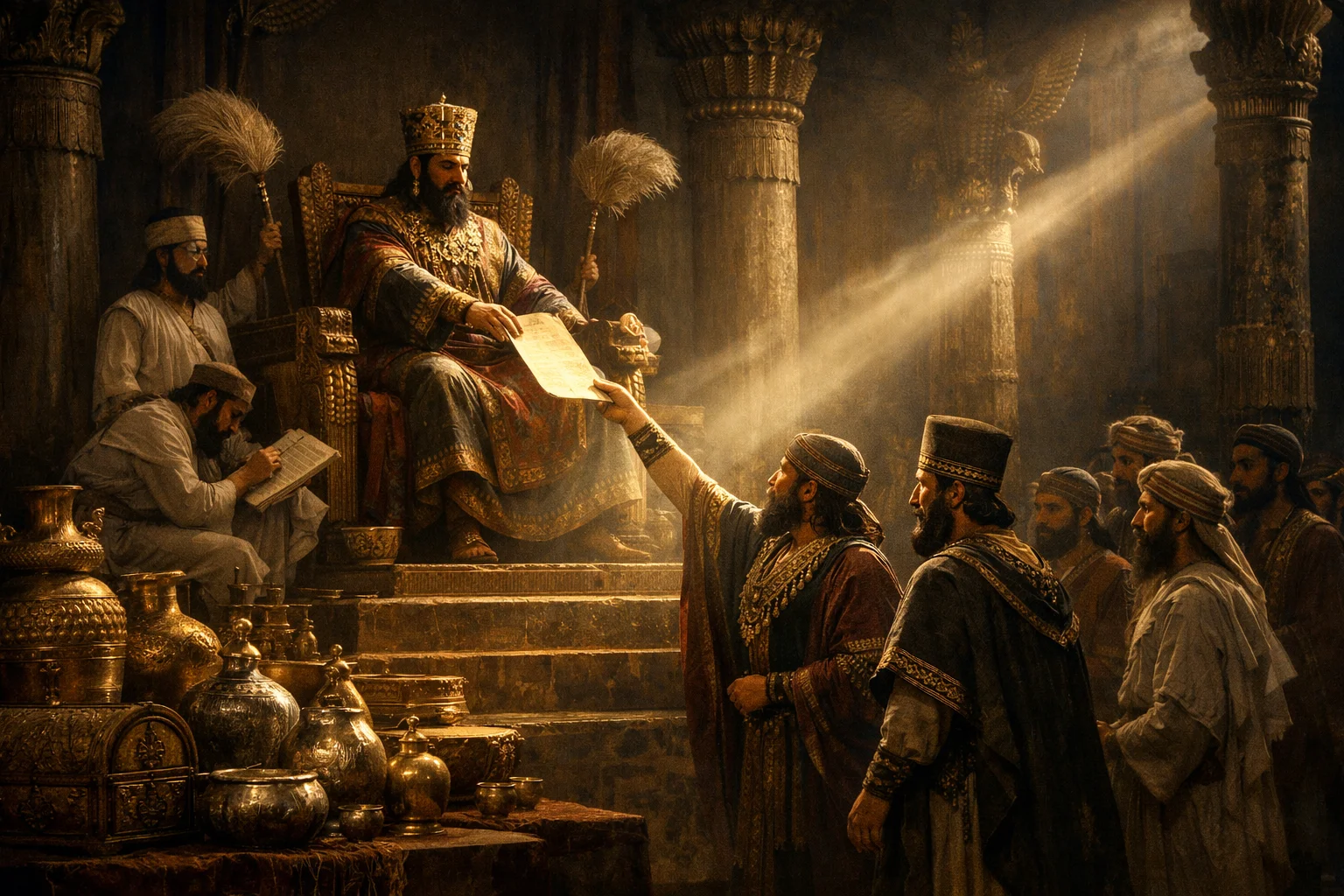 Darius Issues the Royal Decree