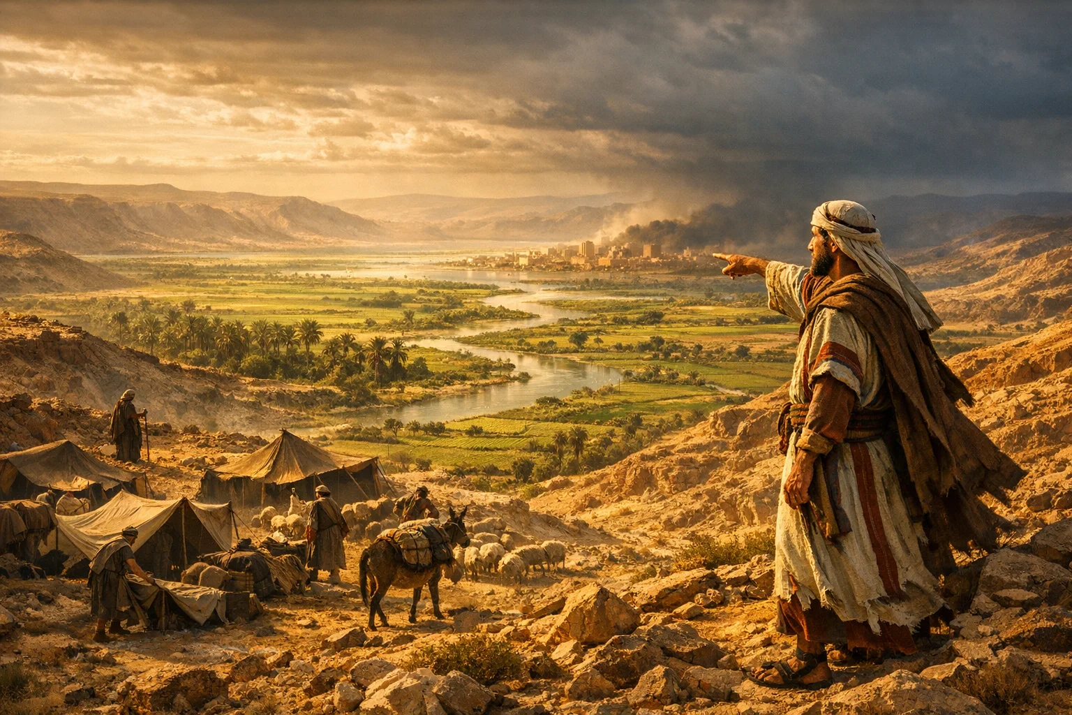 Lot Chooses the Jordan Plain