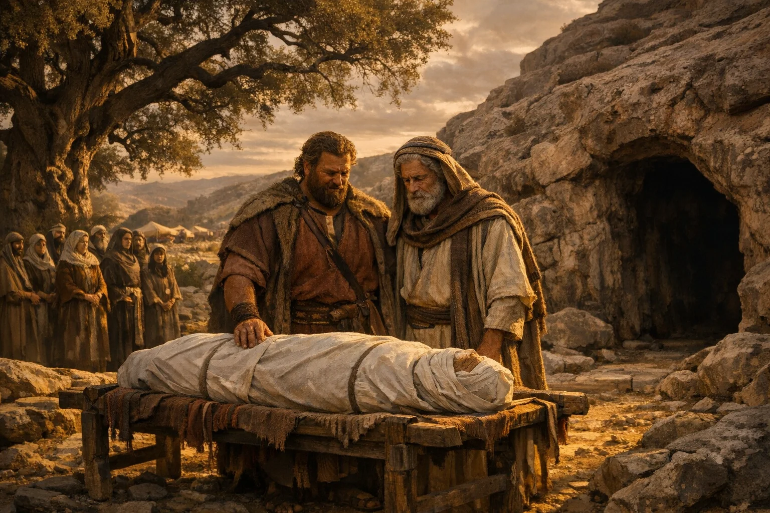 Isaac’s Death and Burial by Esau and Jacob