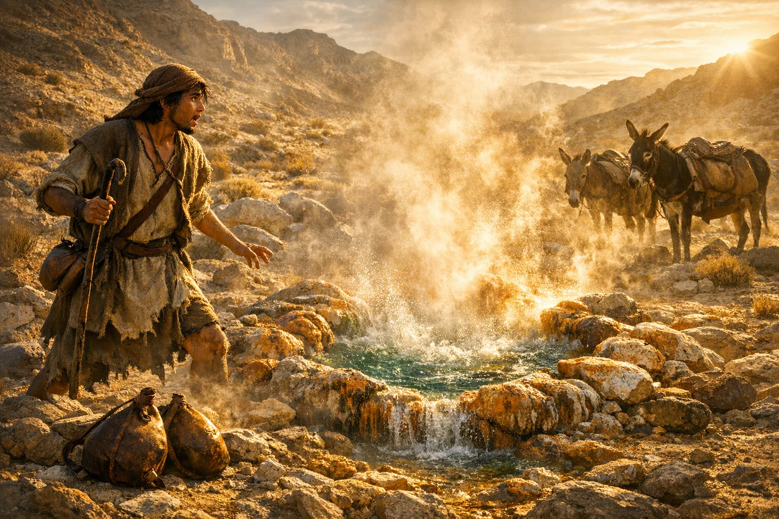 Anah Finds the Hot Springs