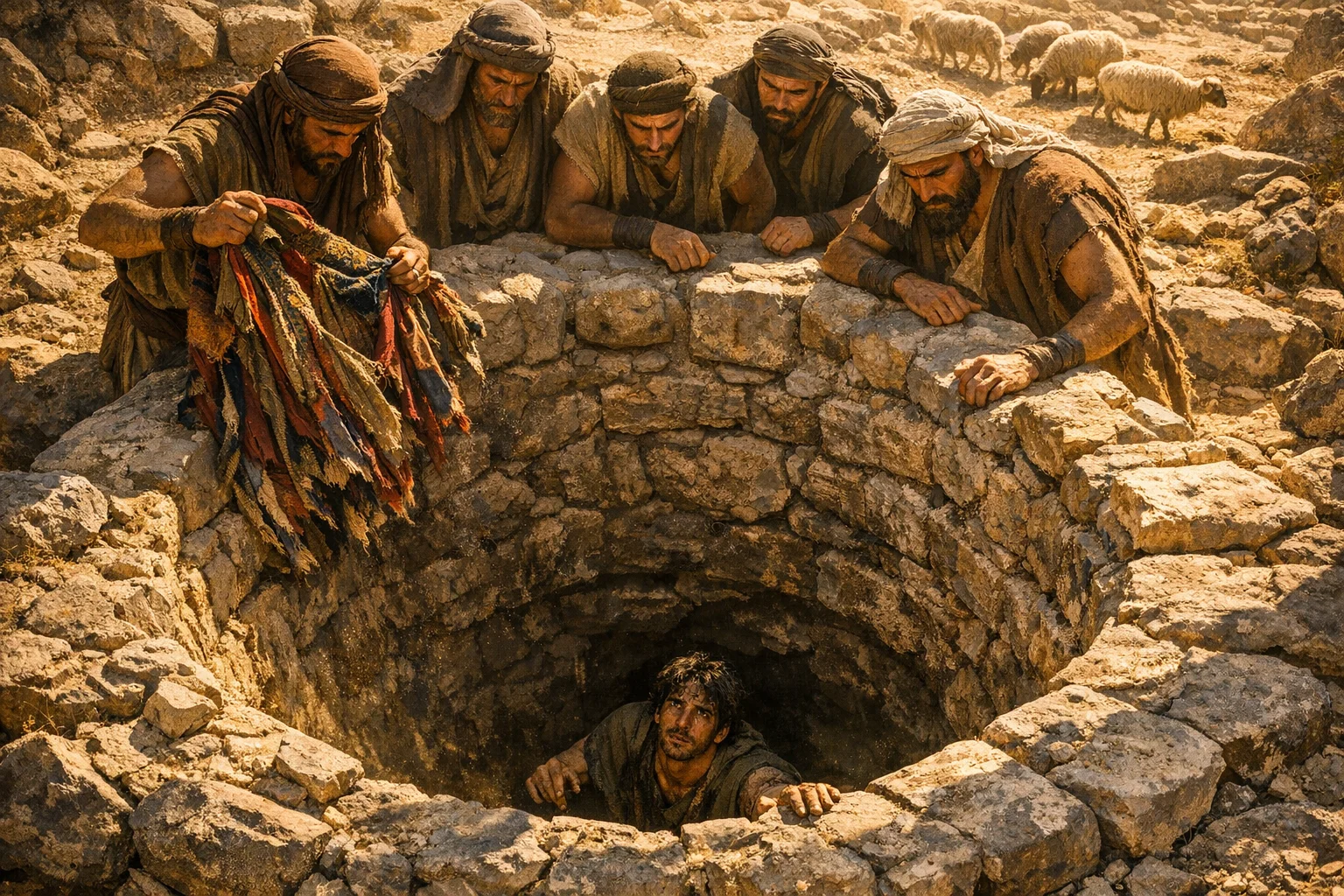 Joseph Cast into the Empty Cistern