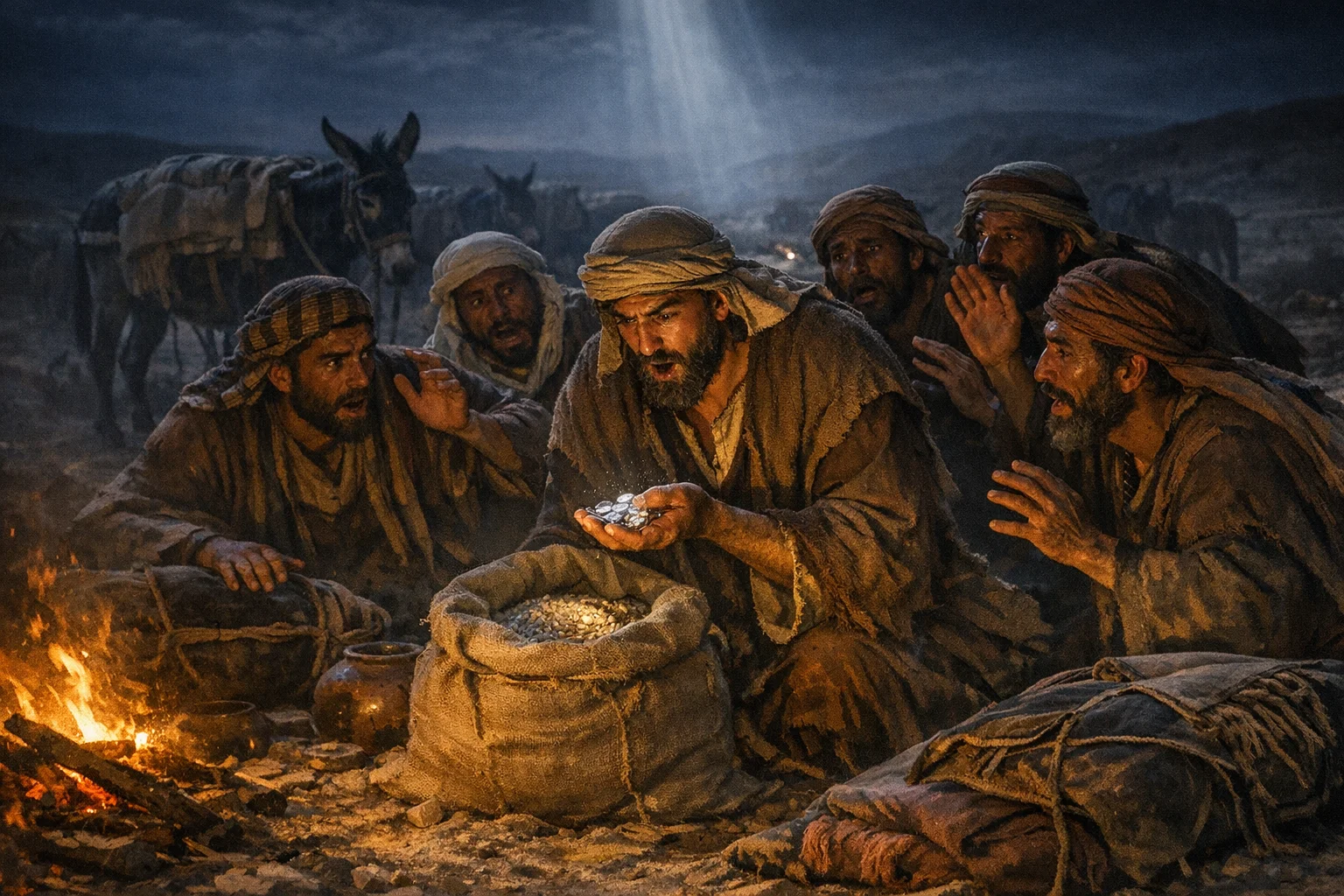 Silver in the Sack at Night