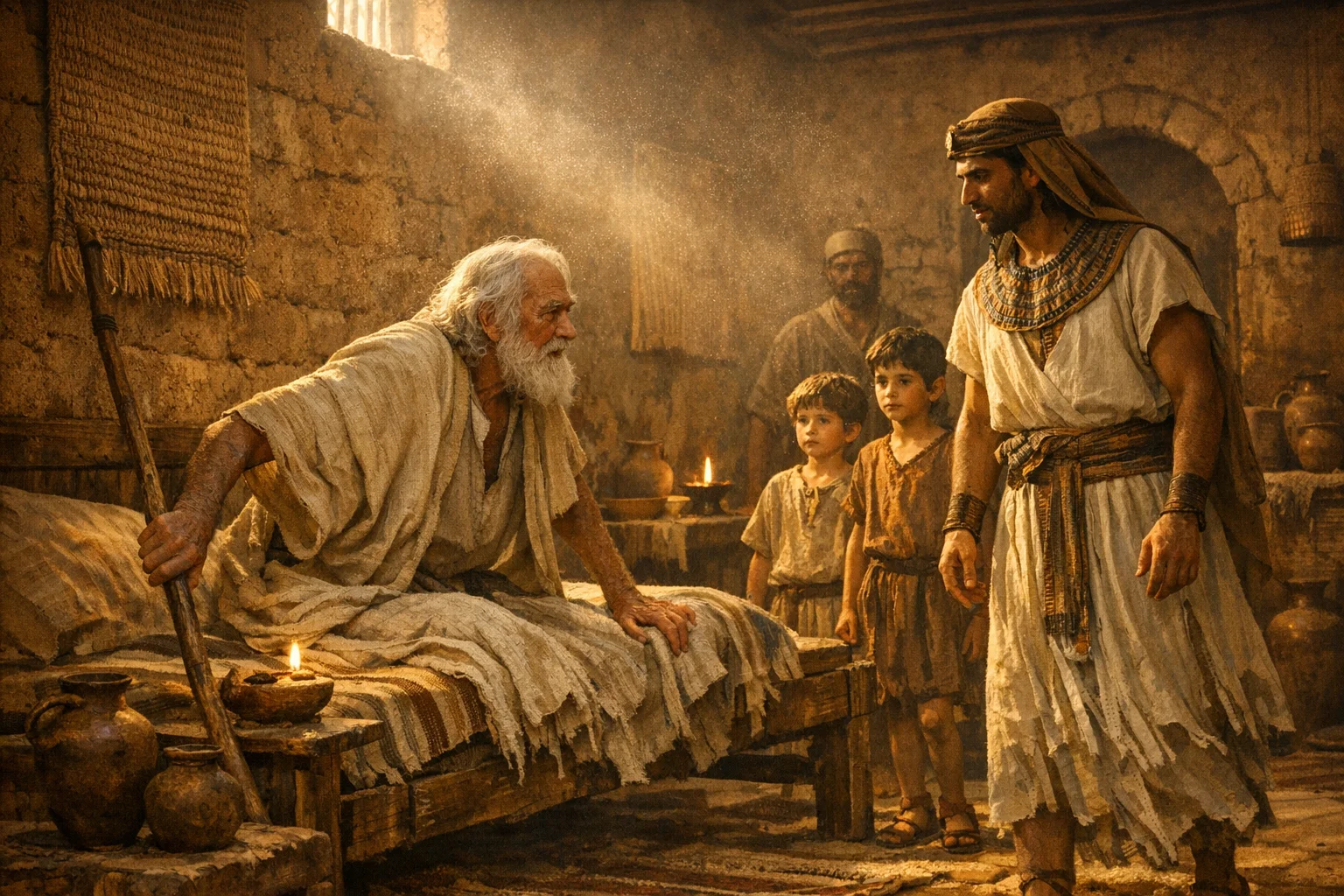 Joseph Brings His Sons to the Dying Jacob