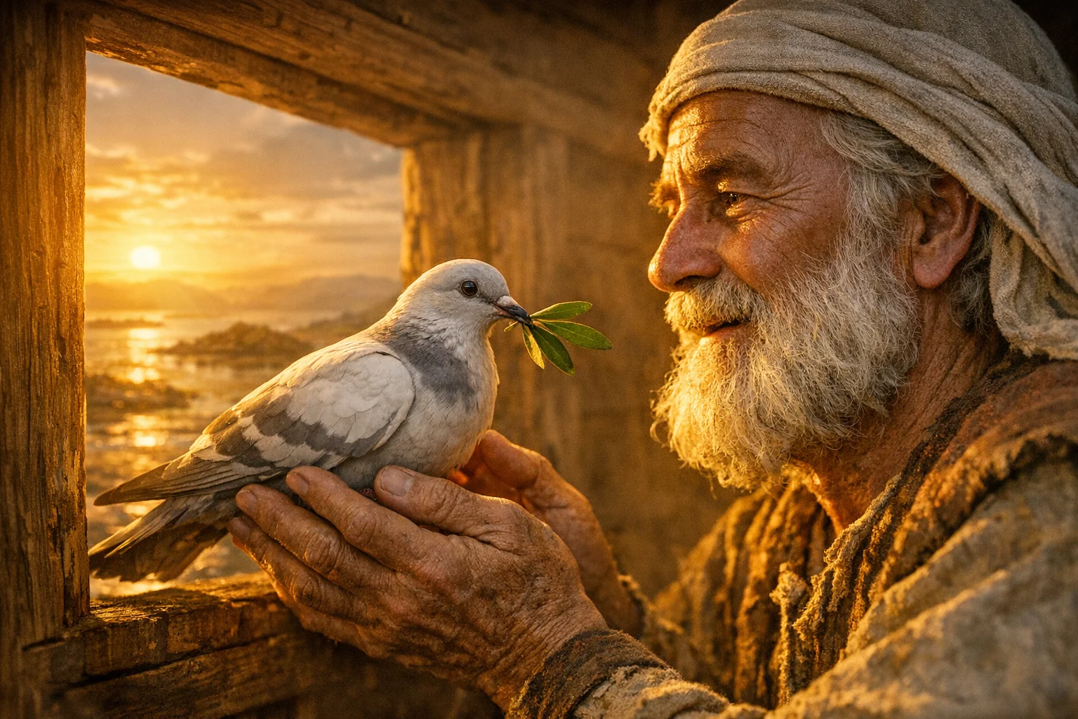 The Dove Returns with an Olive Leaf