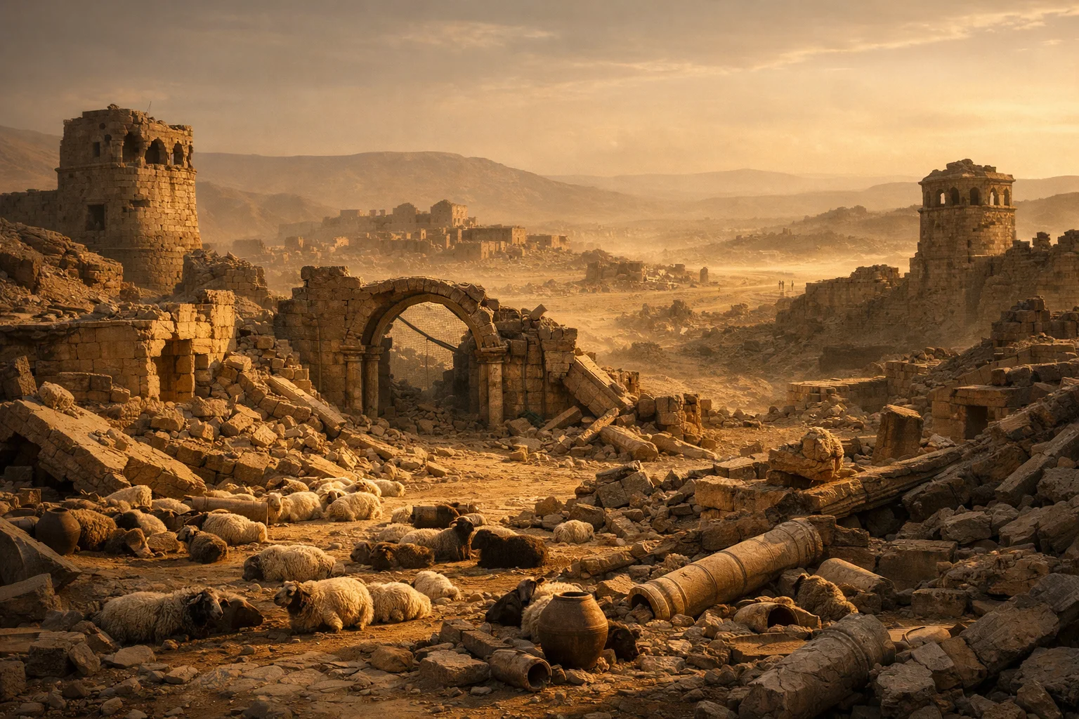 Damascus Becomes a Heap of Ruins