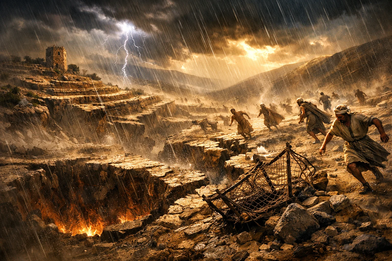 The Earth Reels and Splits