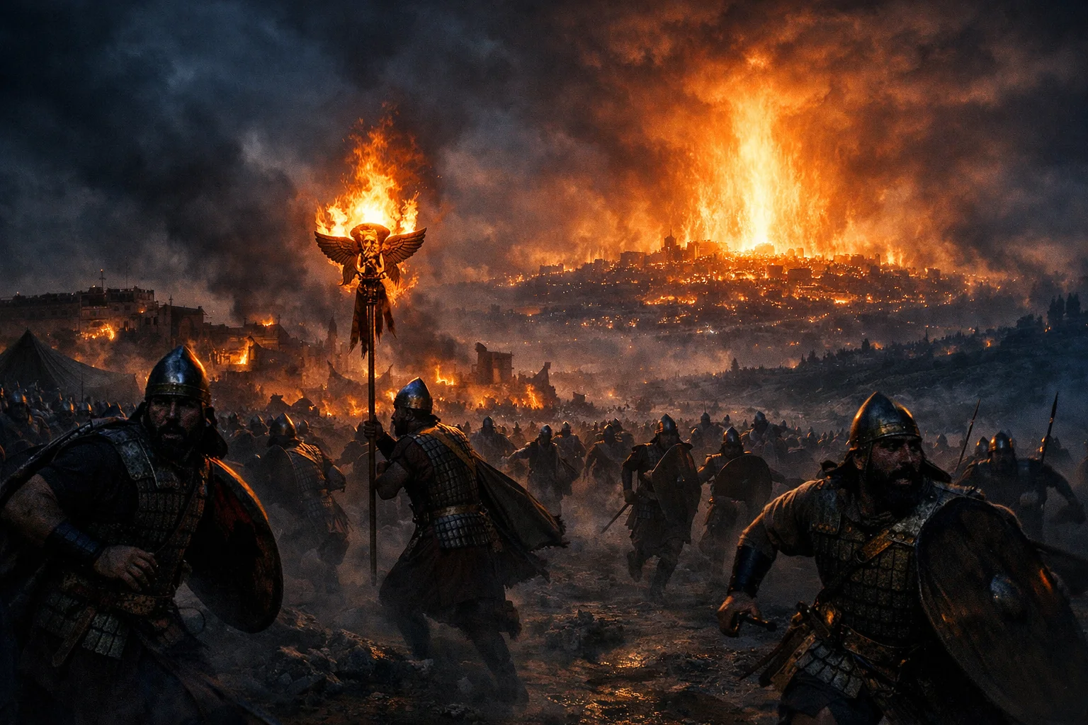 Assyria Flees Before the Divine Fire