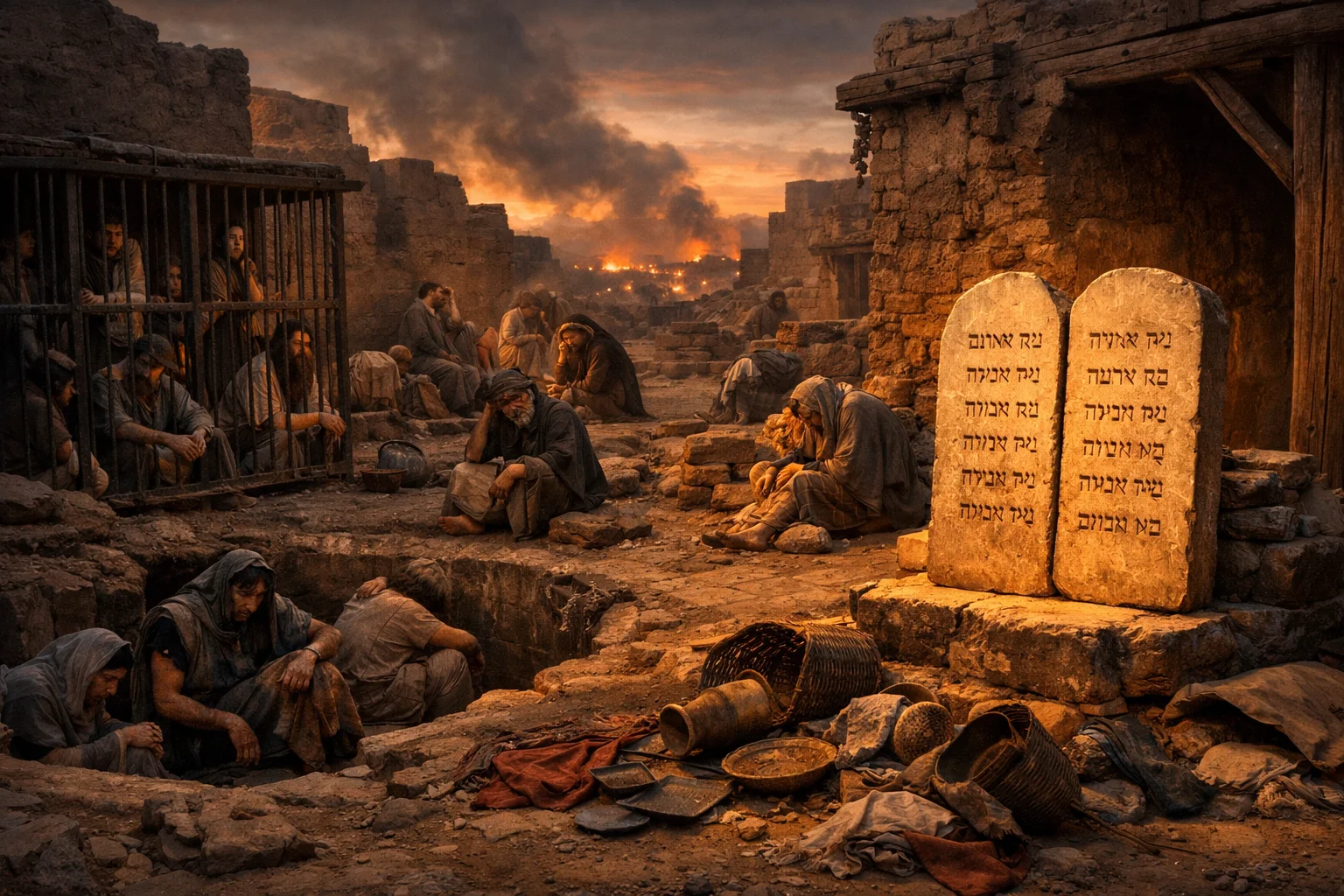 Blind Israel Amid Prison and Fire