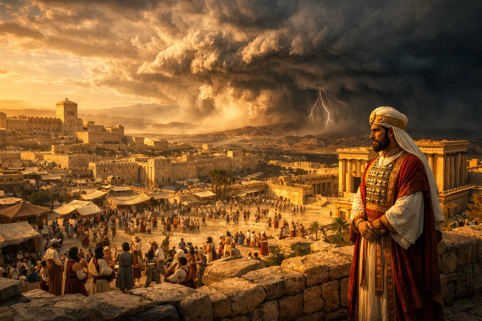 The City Rebuilt Under the Lord's Storm