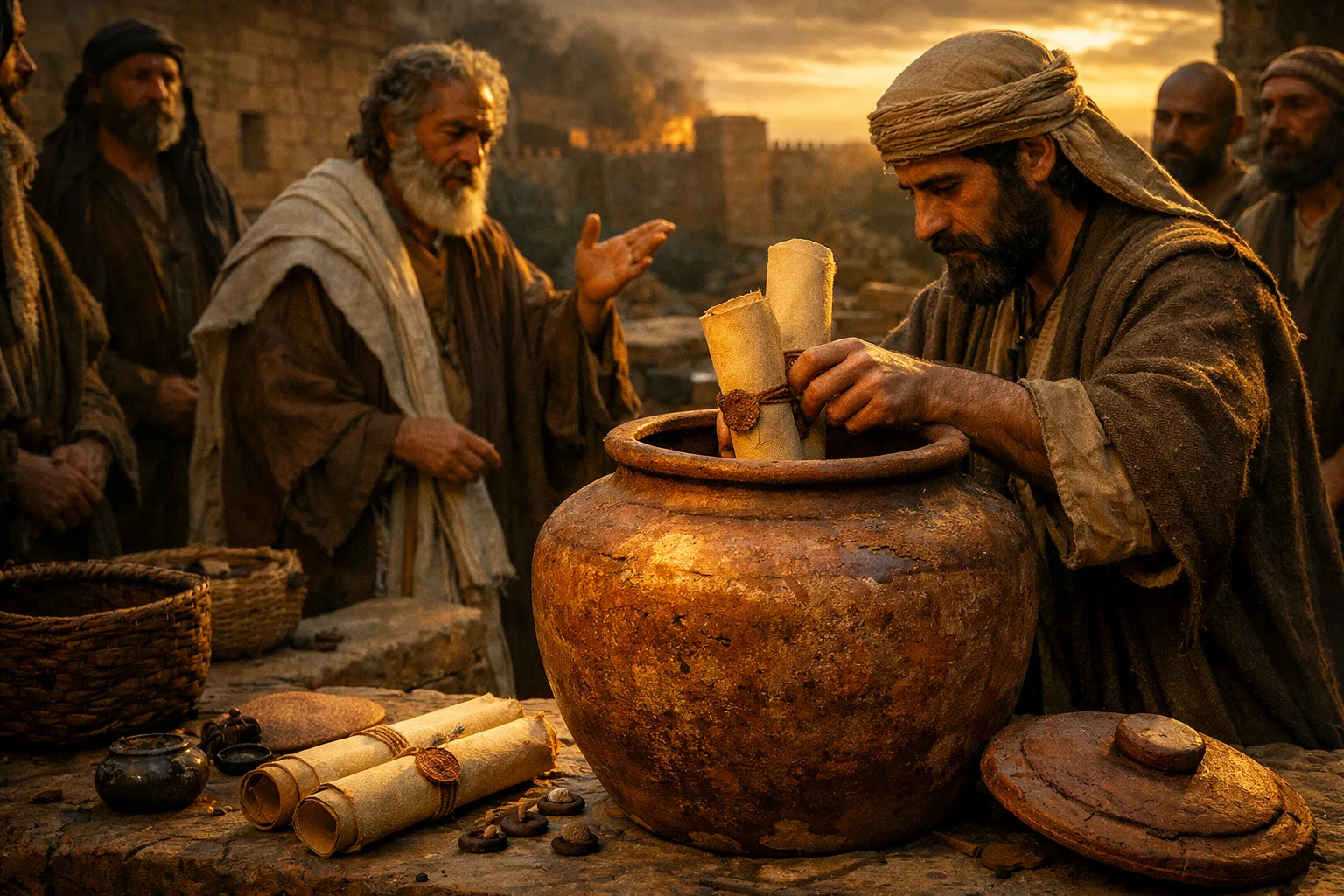 The Deed Placed in a Clay Jar