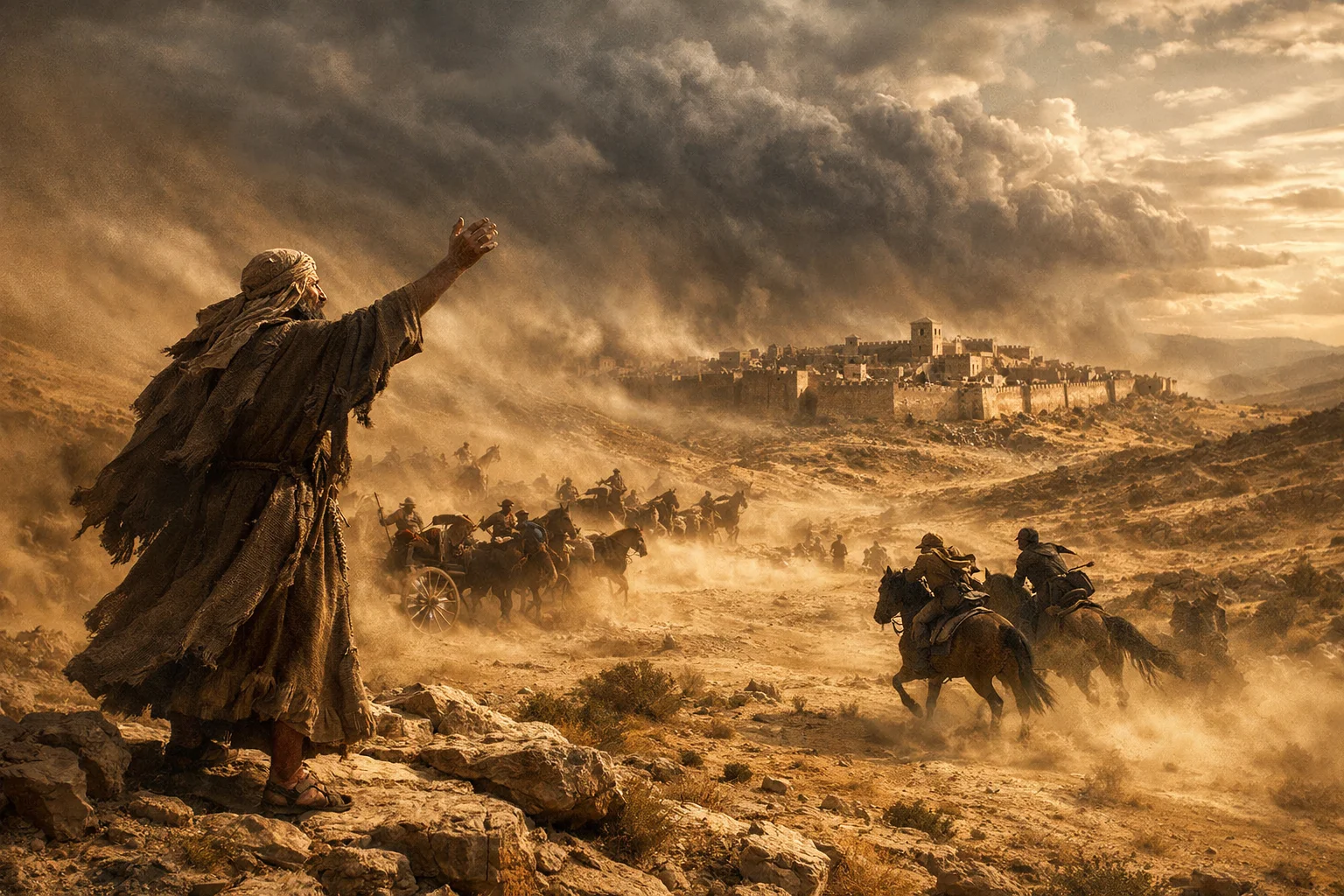 The Scorching Wind and the Oncoming Army