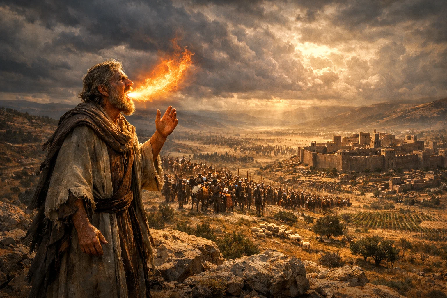 Prophetic Fire Against a Distant Nation