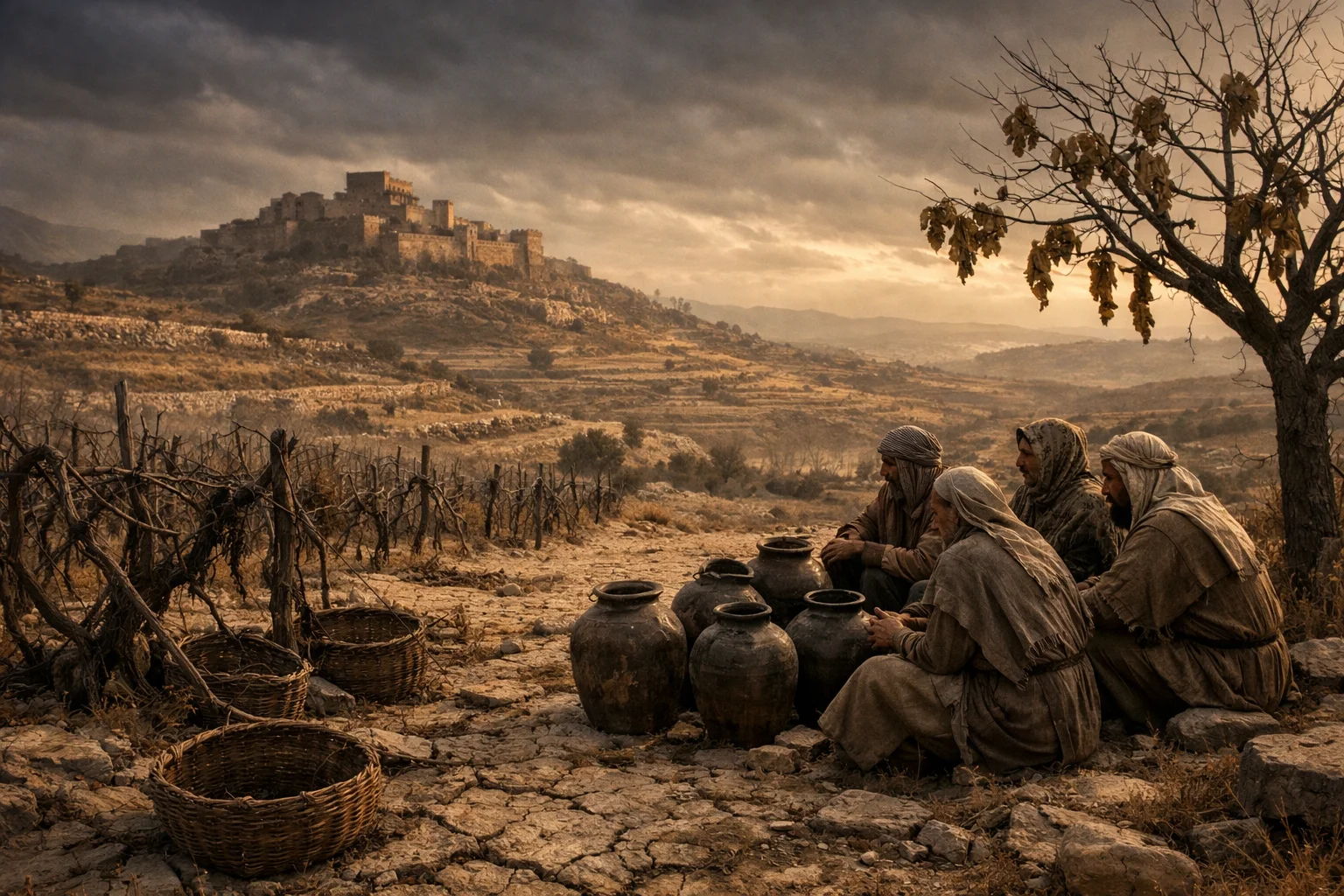Withered Vine, Empty Fig Tree