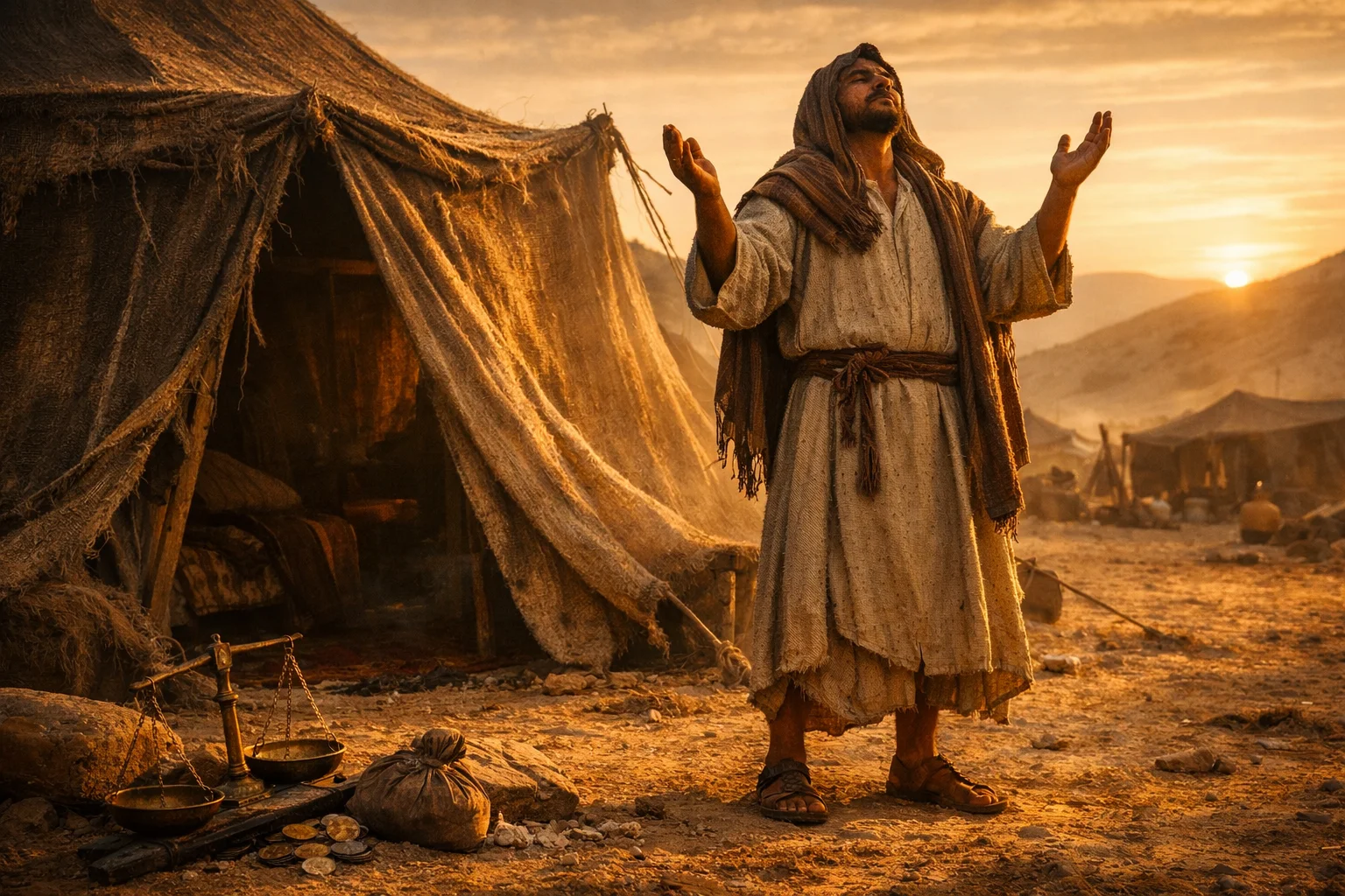 Hands Stretched Out in Repentance