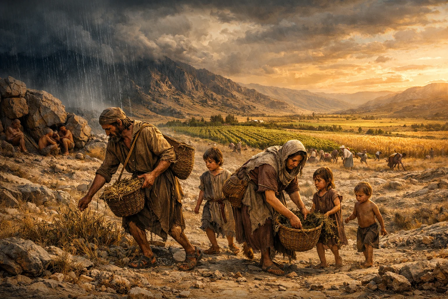 The Poor Foraging in the Wilderness