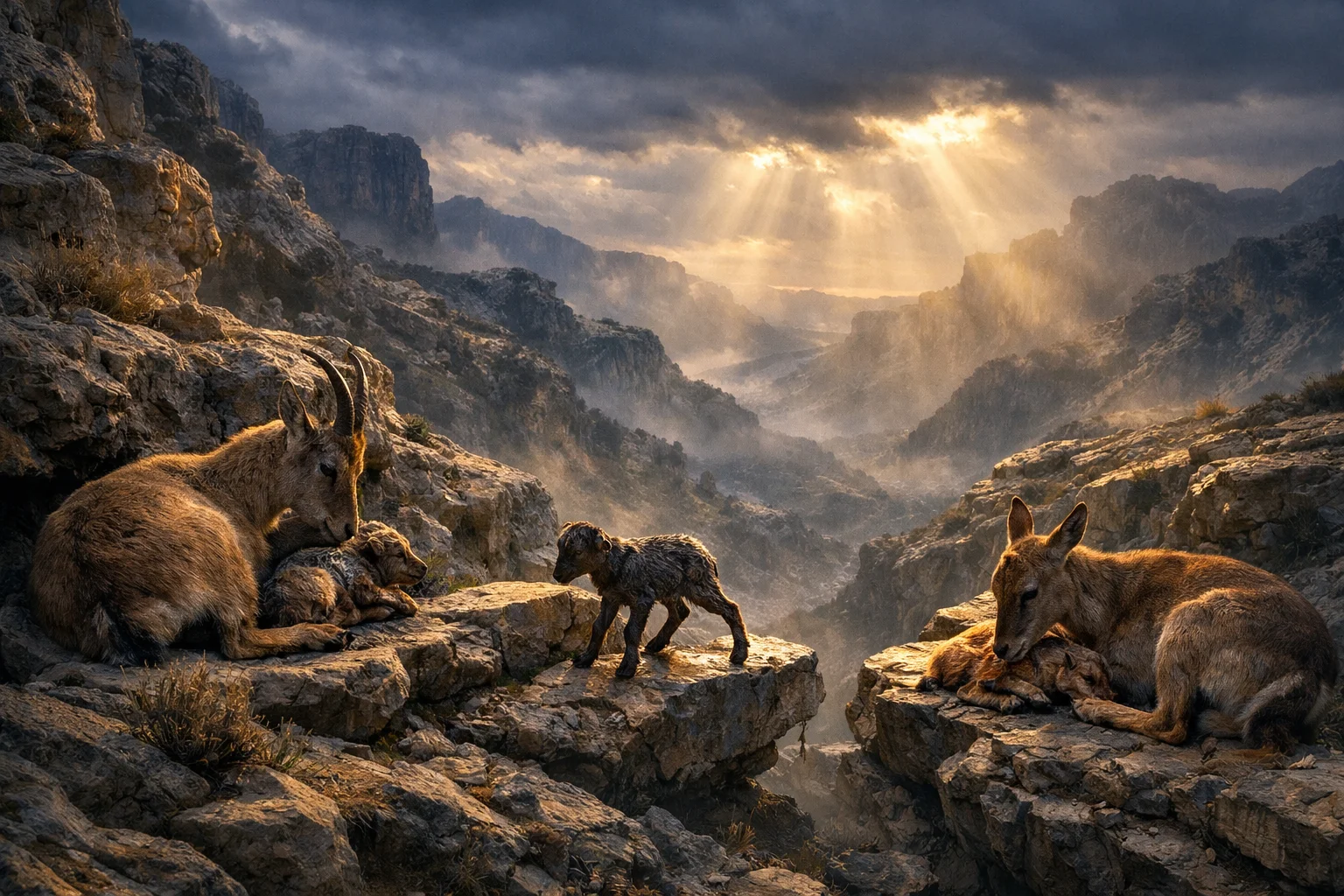 Mountain Goats Giving Birth