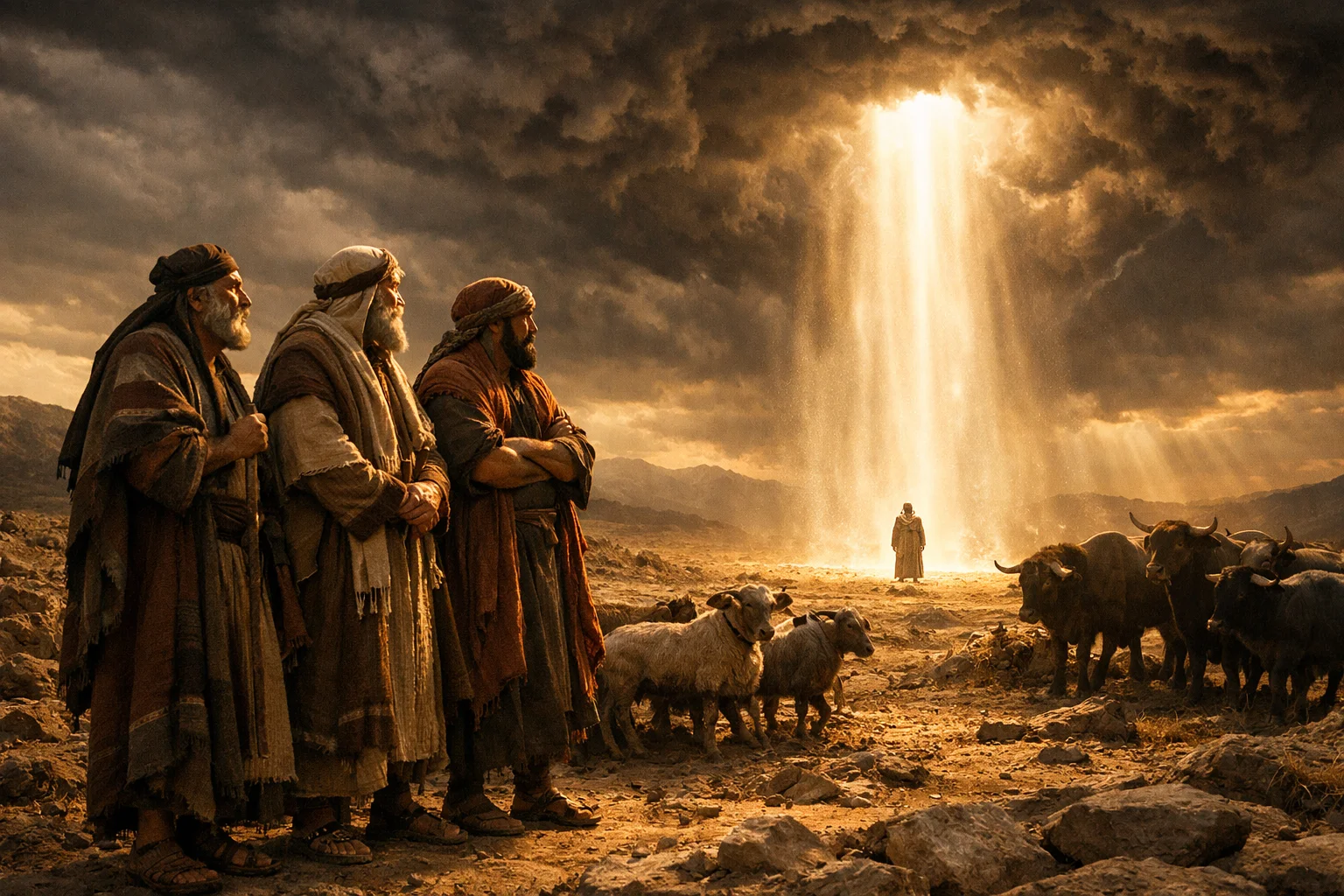 The LORD Rebukes the Three Friends