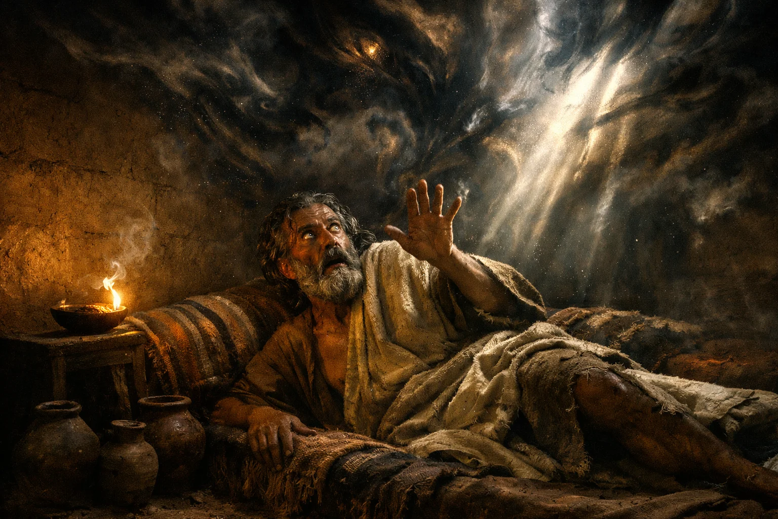 Terrified on the Bed