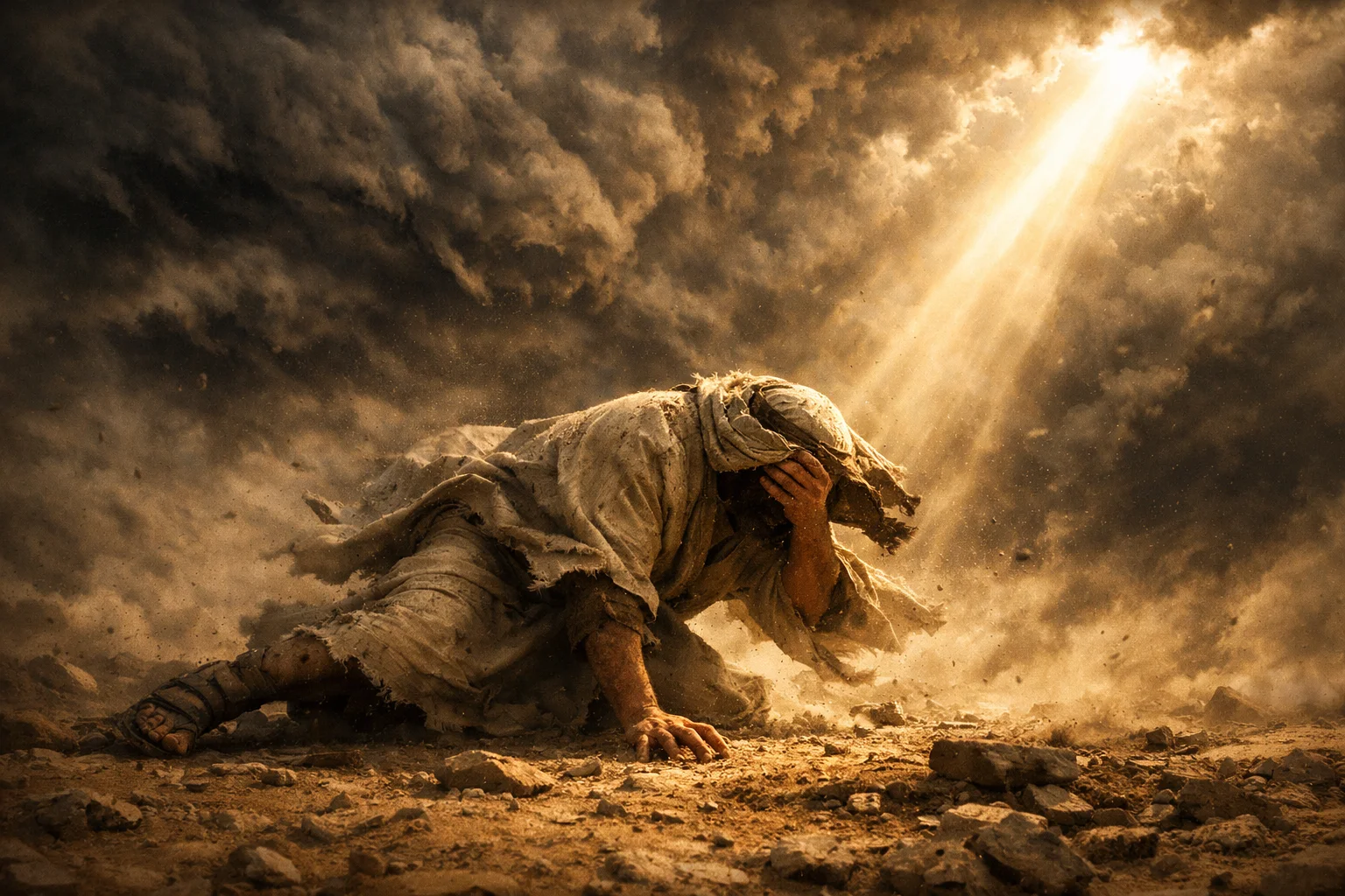 Job Crushed by the Storm