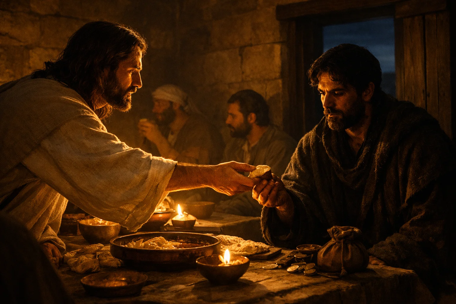 Judas Receives the Bread and Goes Out