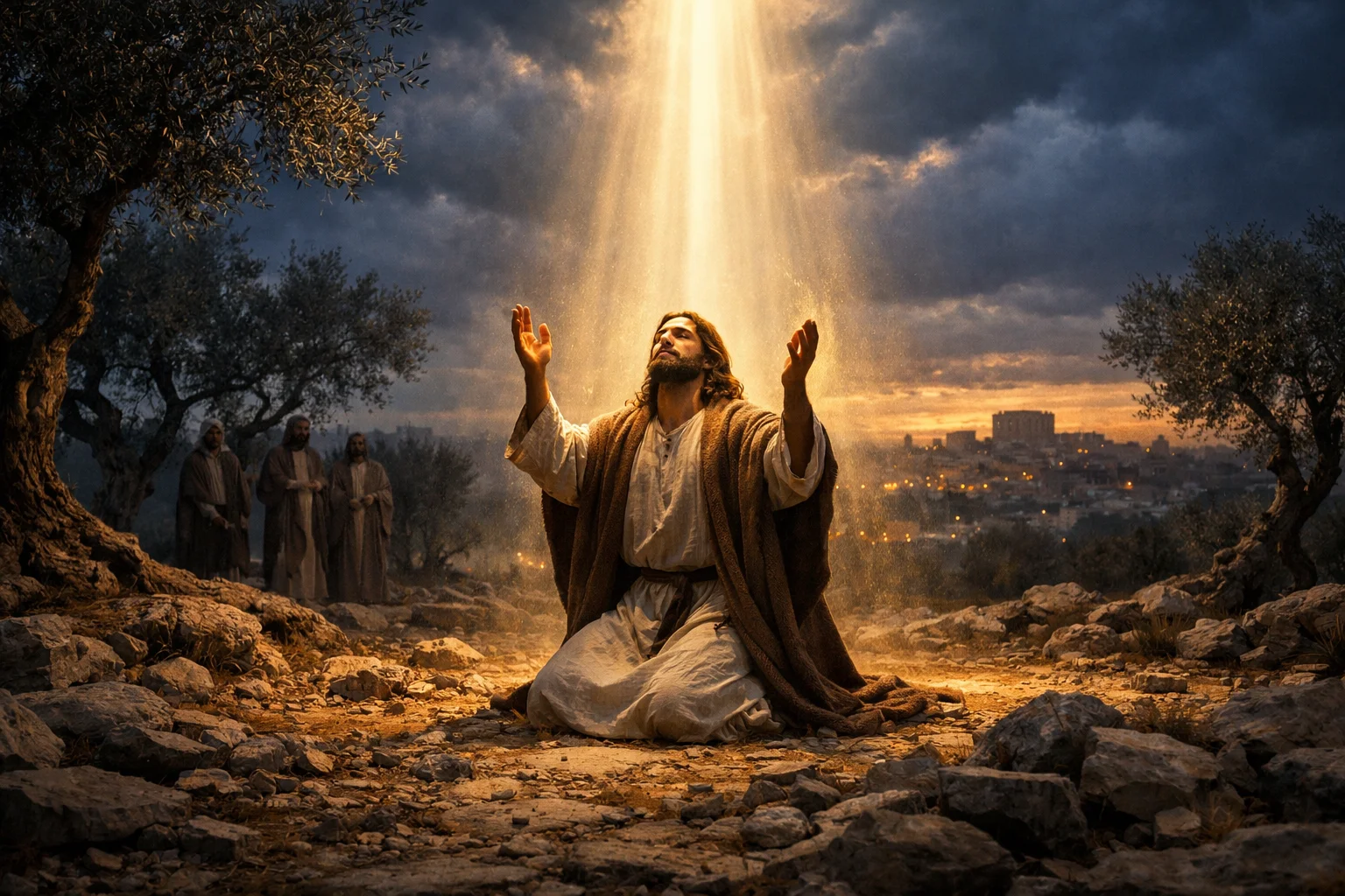 Jesus Lifts His Eyes to Heaven