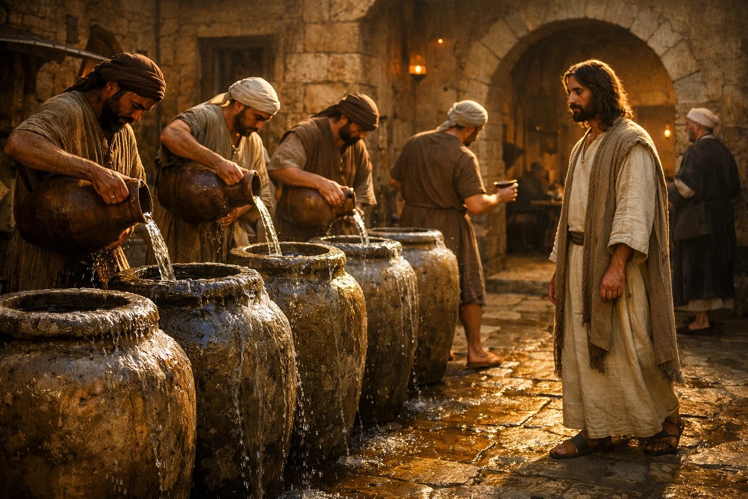 Water Jars Filled to the Brim