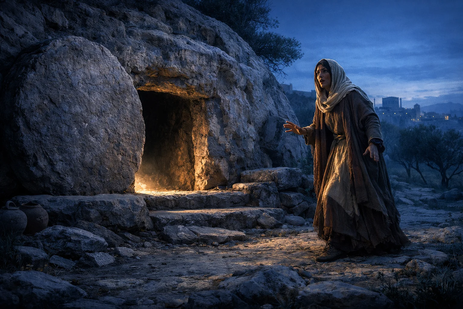 Mary Finds the Stone Removed