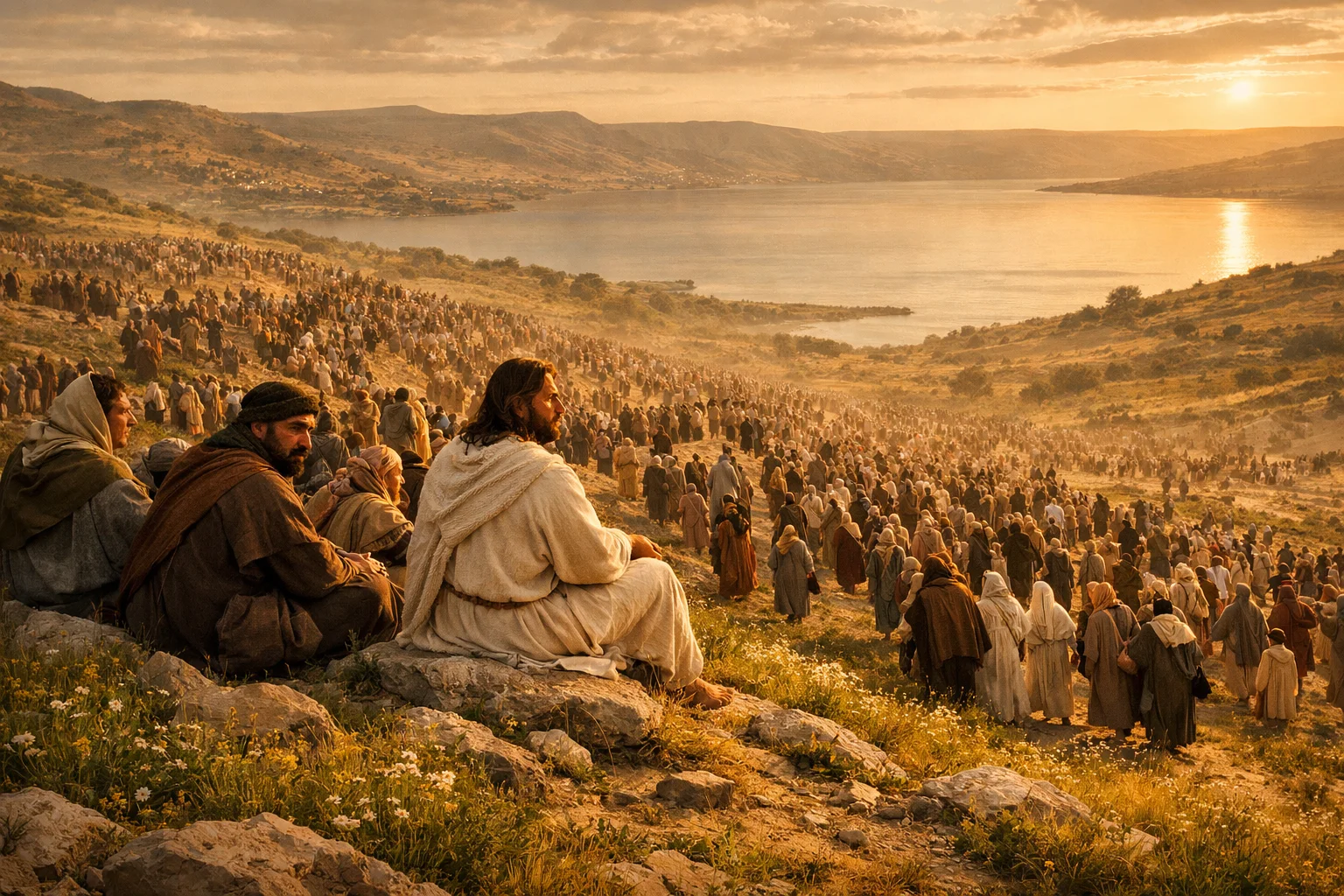 Jesus Sees the Great Crowd