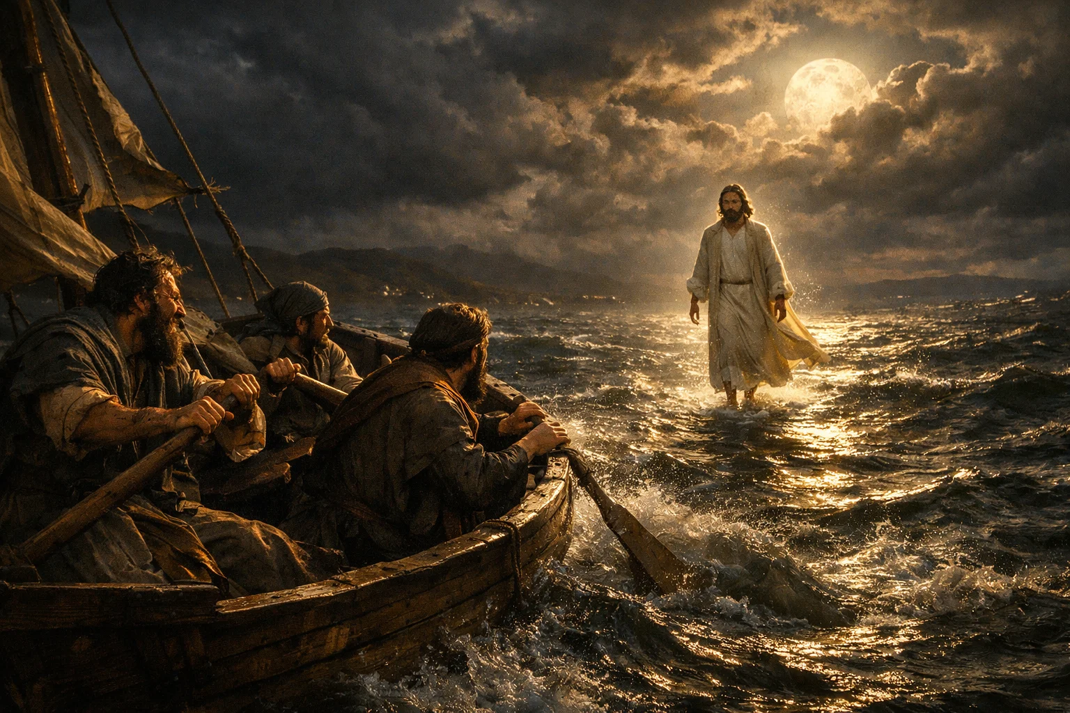 Jesus Walks on the Stormy Sea