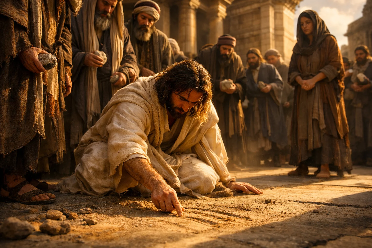 Jesus Writes on the Ground