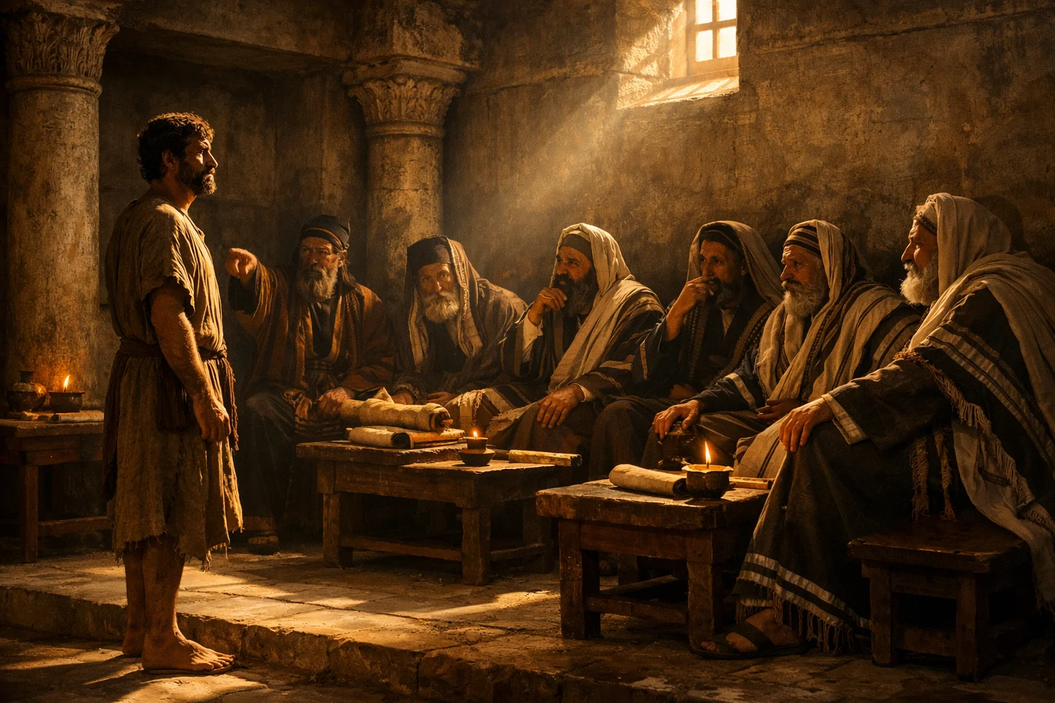 Questioned by the Pharisees