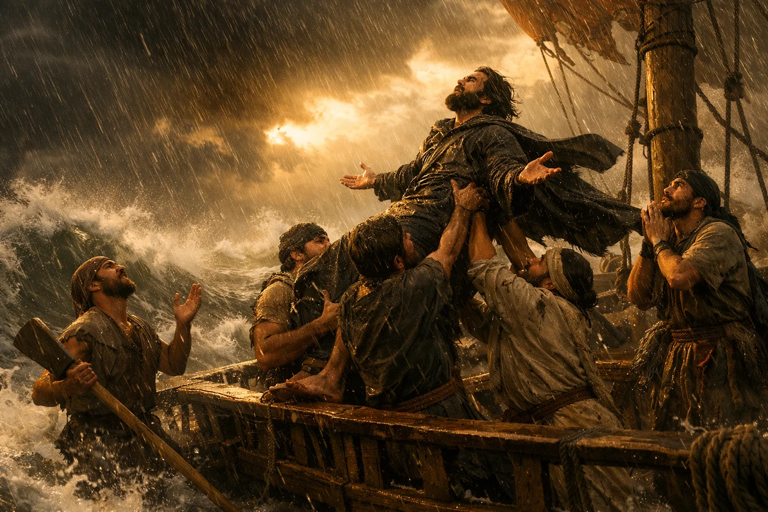 Jonah Given to the Sea