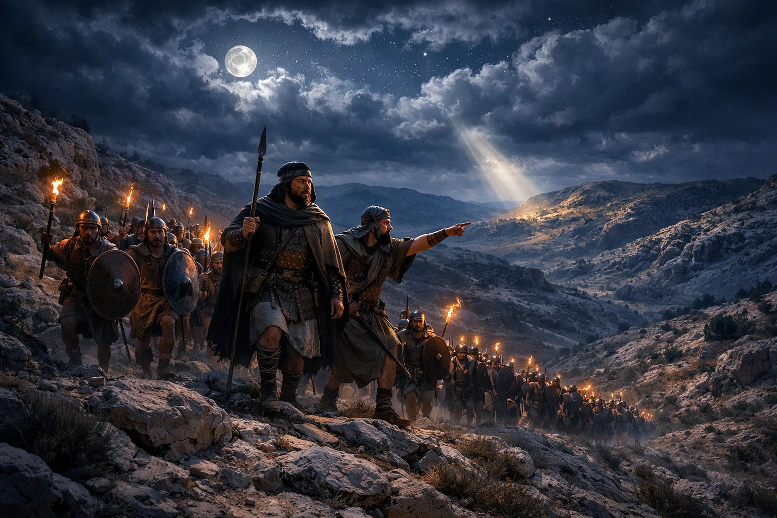 Joshua’s Night March to Gibeon
